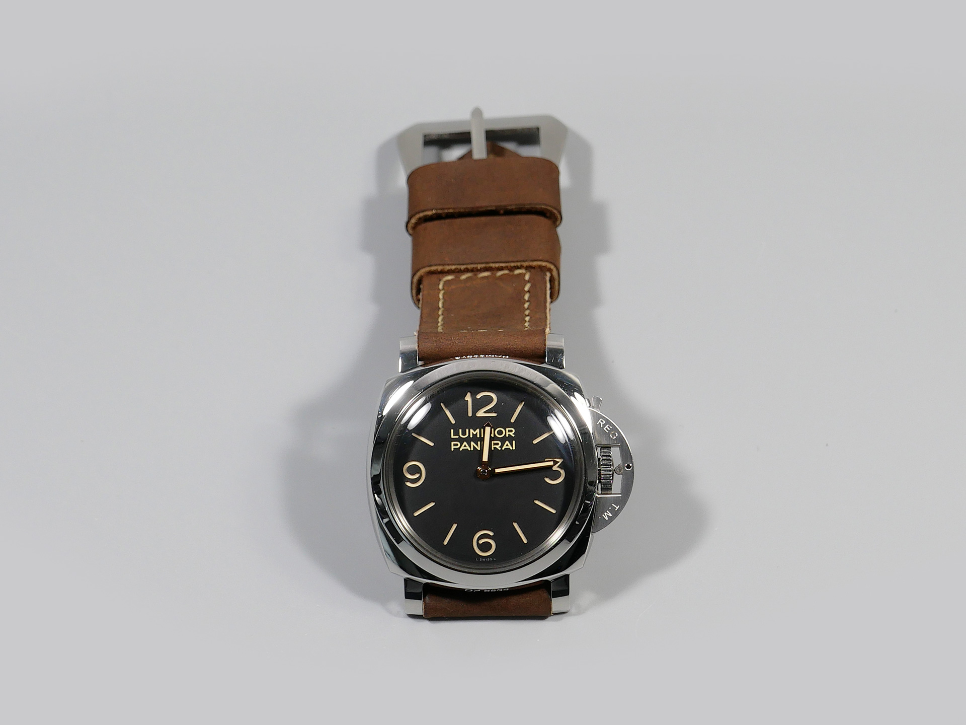 Panerai 47mm Leather Strap Rust Brown Marcello 26mm IMAGE