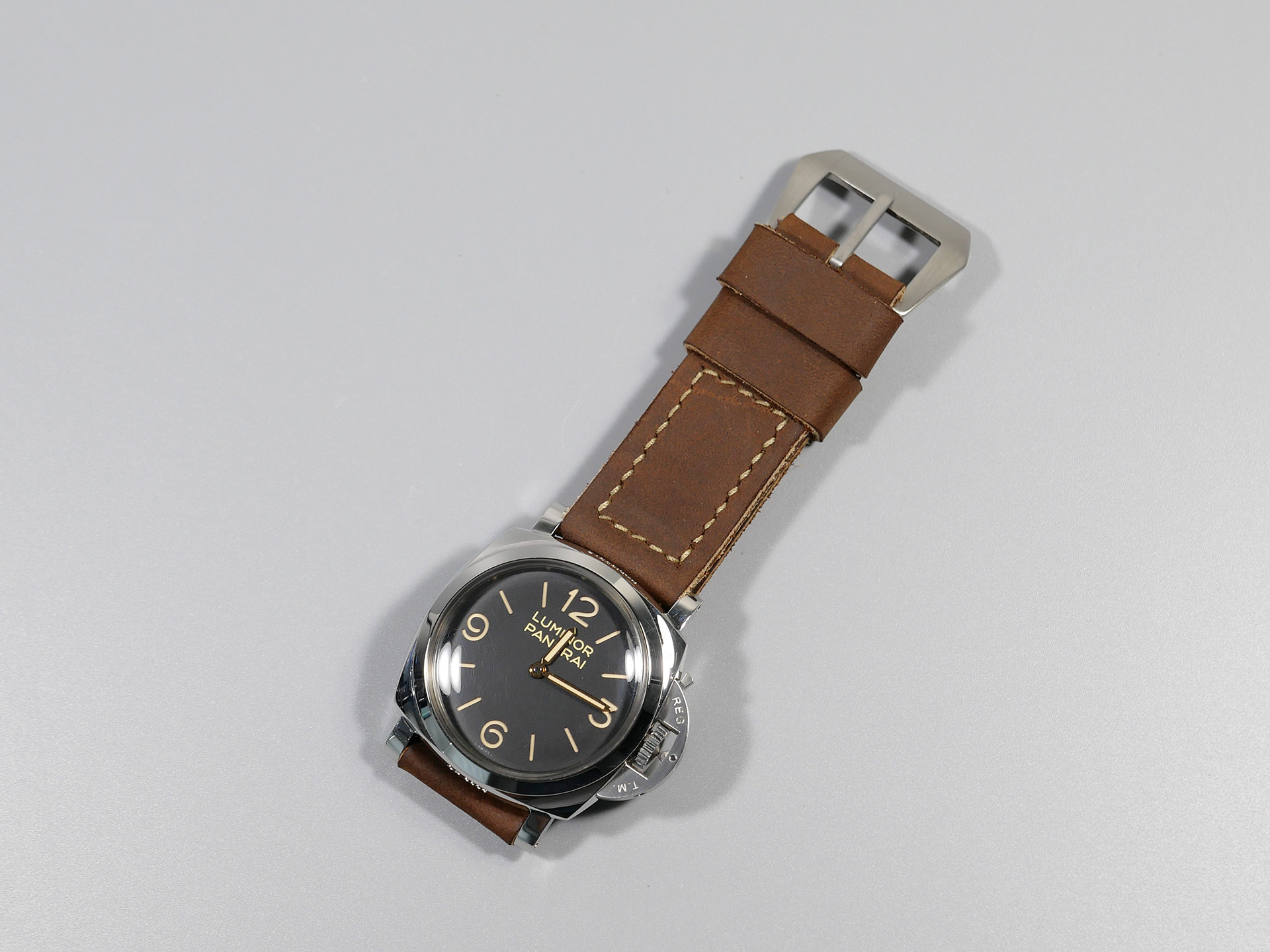 Panerai 47mm Leather Strap Rust Brown Marcello 26mm IMAGE