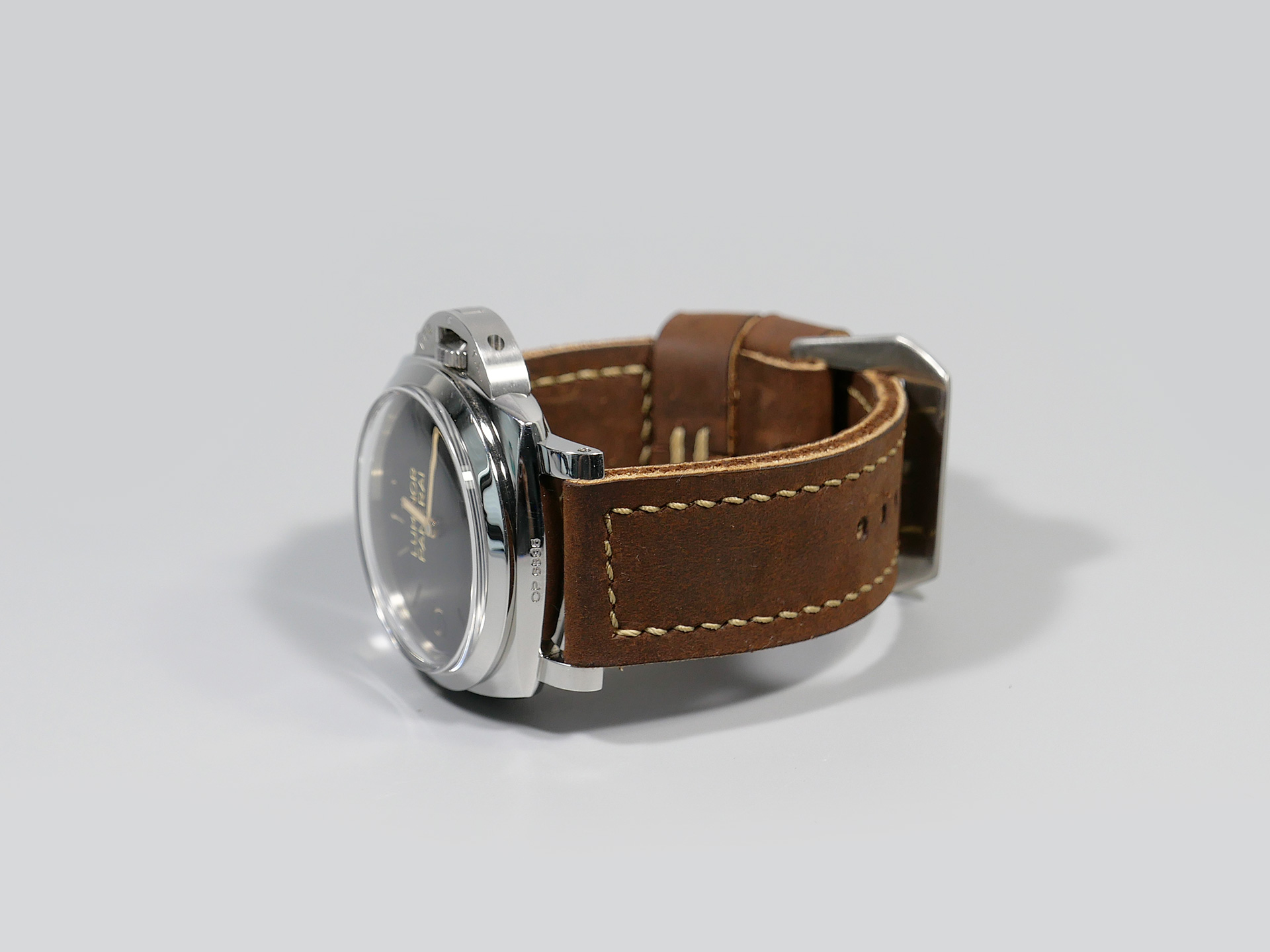 Panerai 47mm Leather Strap Rust Brown Marcello 26mm IMAGE