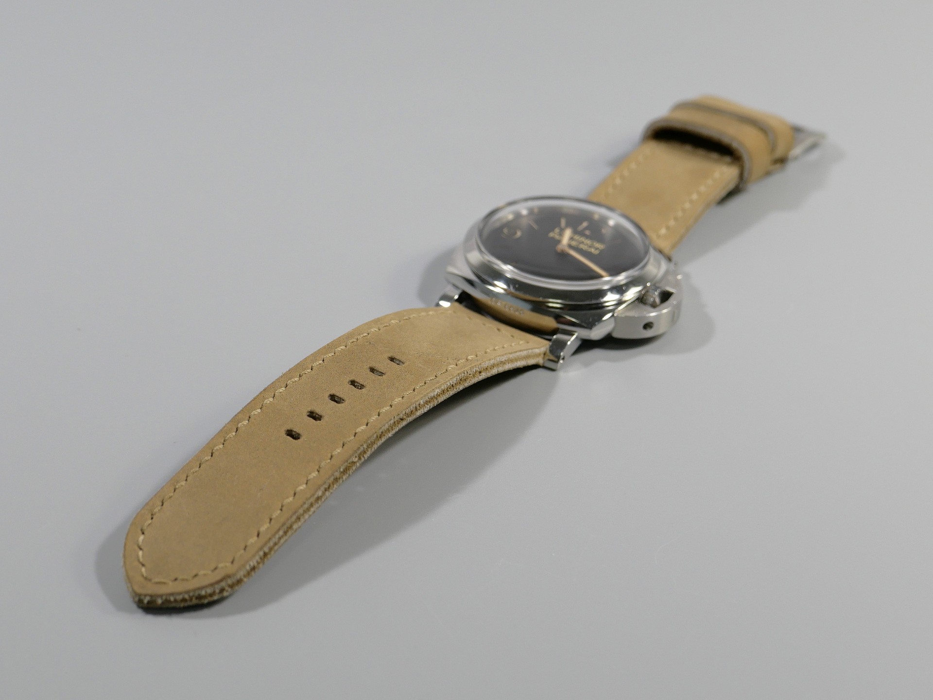 Marcello Panerai Luminor 47mm Leather Strap Sage Tan IMAGE