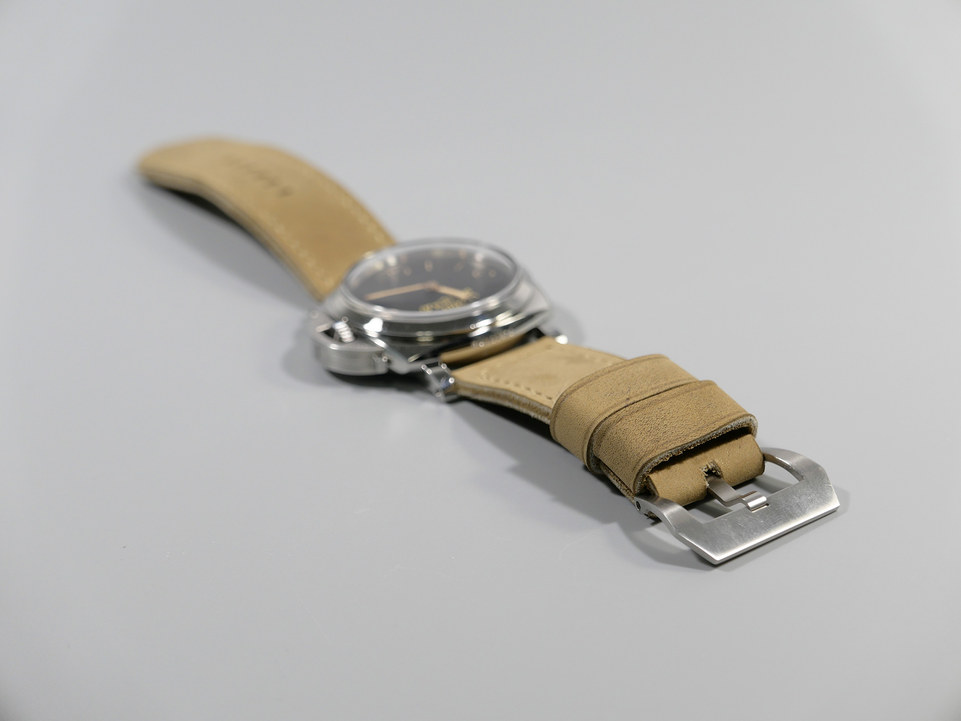 Marcello Panerai Luminor 47mm Leather Strap Sage Tan IMAGE