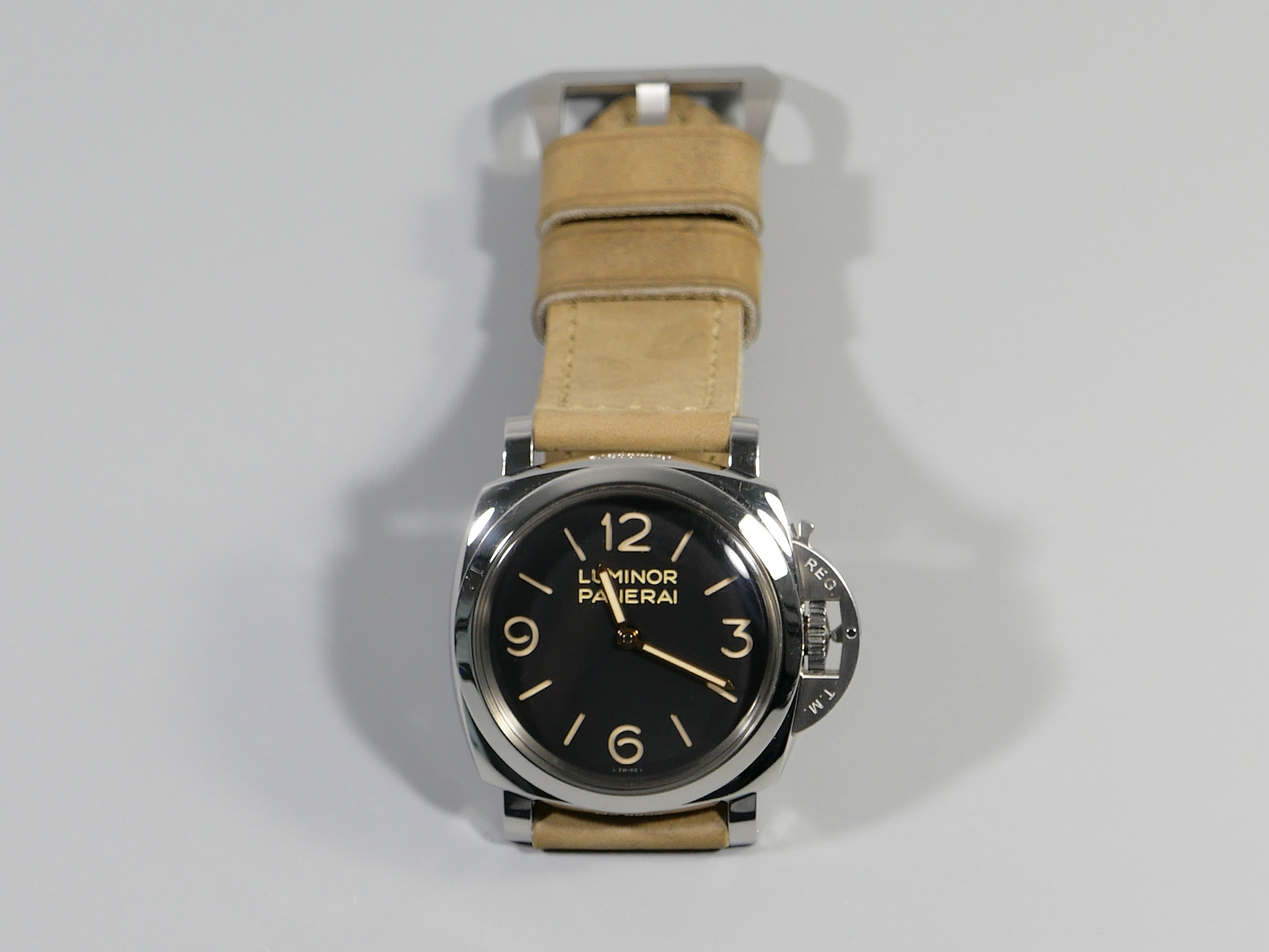 Marcello Panerai Luminor 47mm Leather Strap Sage Tan IMAGE