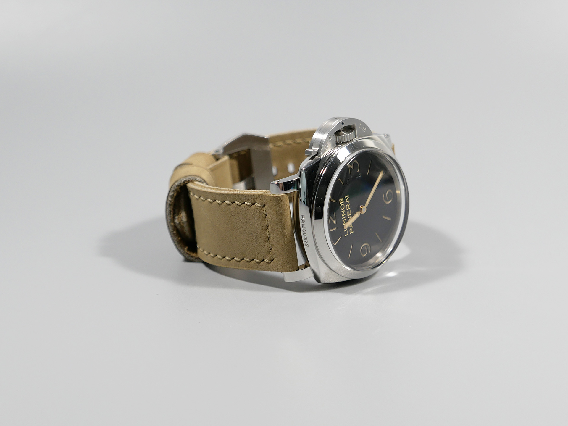 Marcello Panerai Luminor 47mm Leather Strap Sage Tan IMAGE