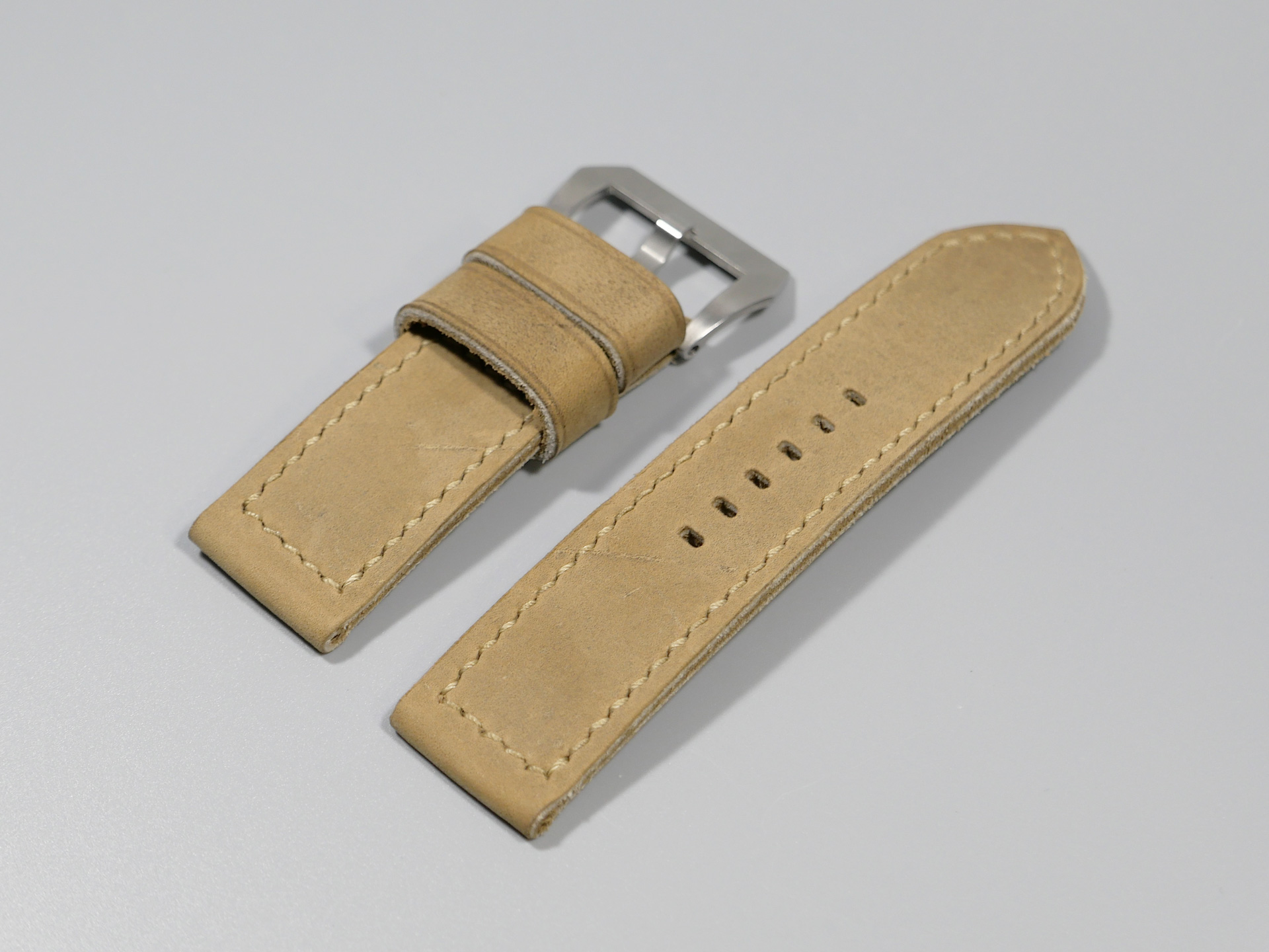 Marcello Panerai Luminor 47mm Leather Strap Sage Tan IMAGE