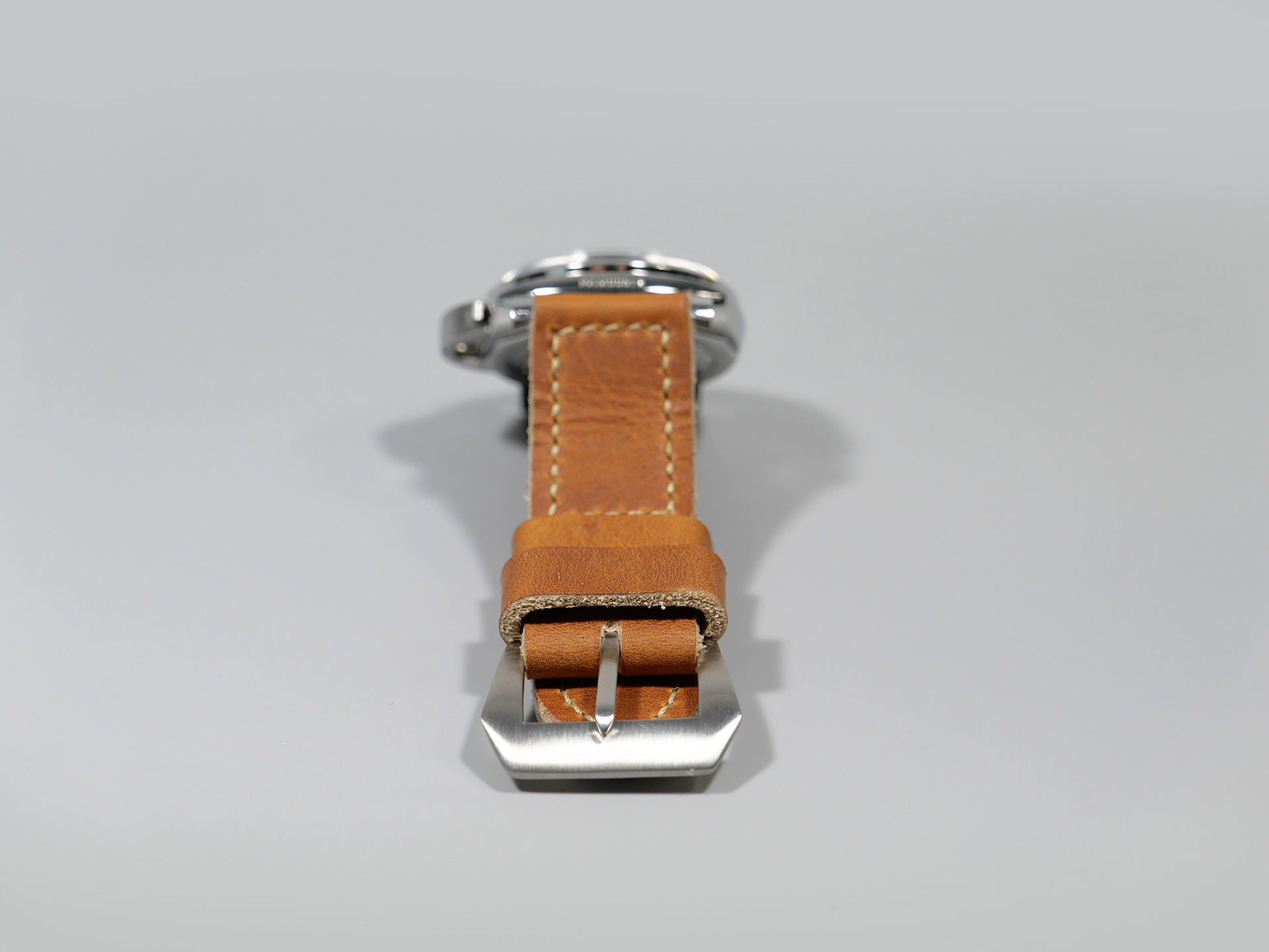 Marcello Panerai Luminor 47mm Leather Strap Brown Tan Los Alamos IMAGE