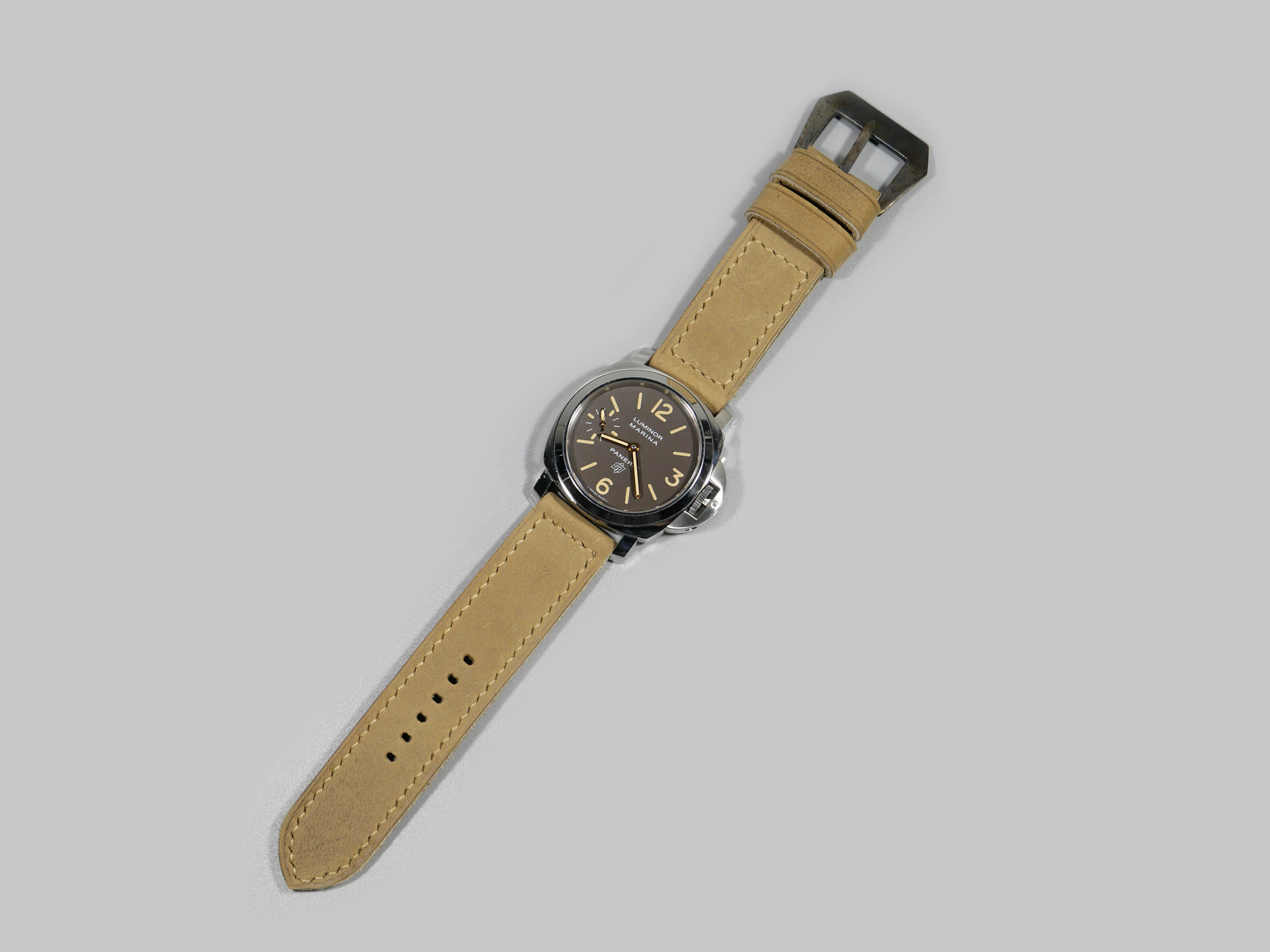 Panerai Luminor 44mm Handmade Leather Strap Tan Sonora Marcello IMAGE