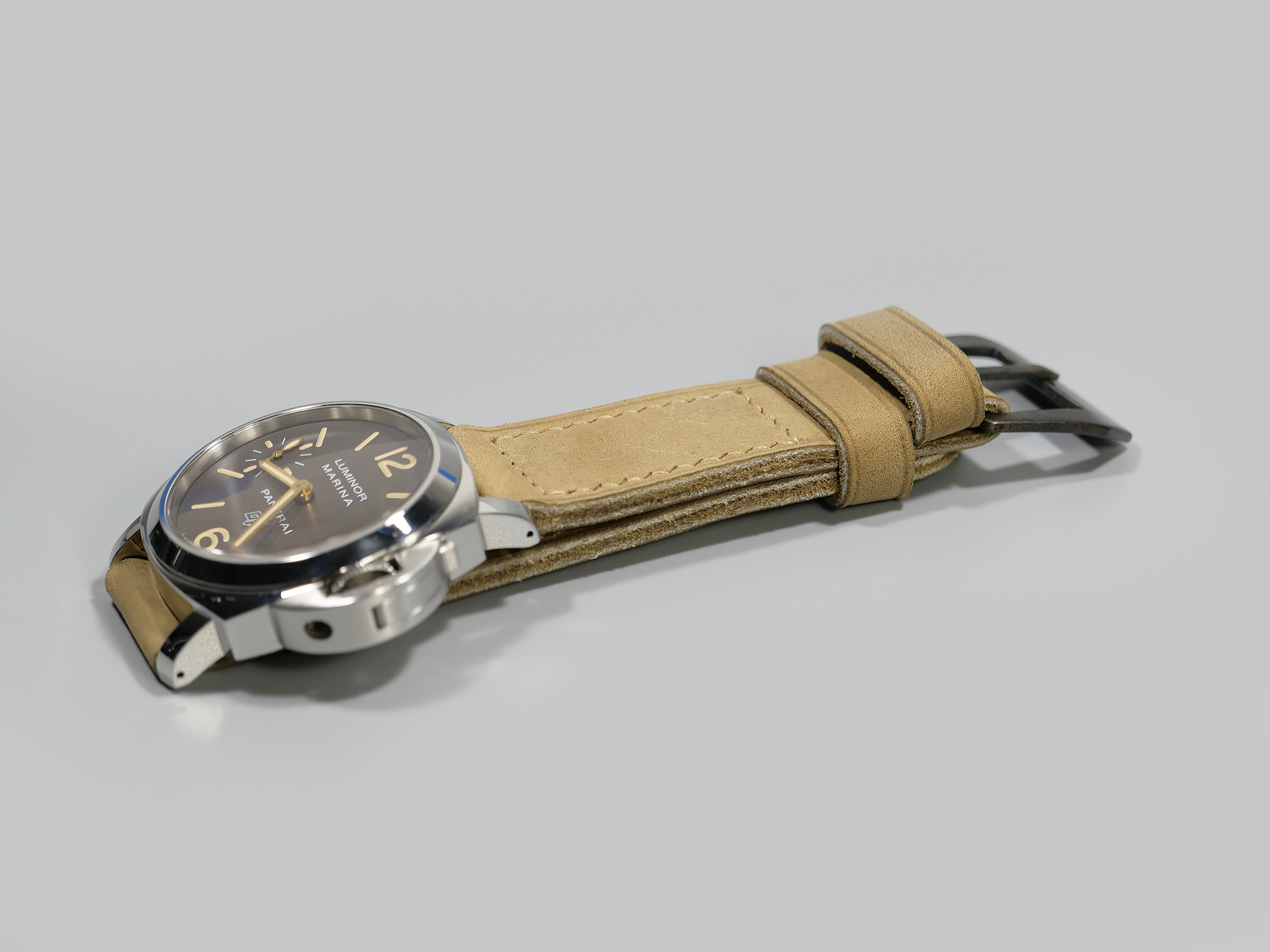 Panerai Luminor 44mm Handmade Leather Strap Tan Sonora Marcello IMAGE