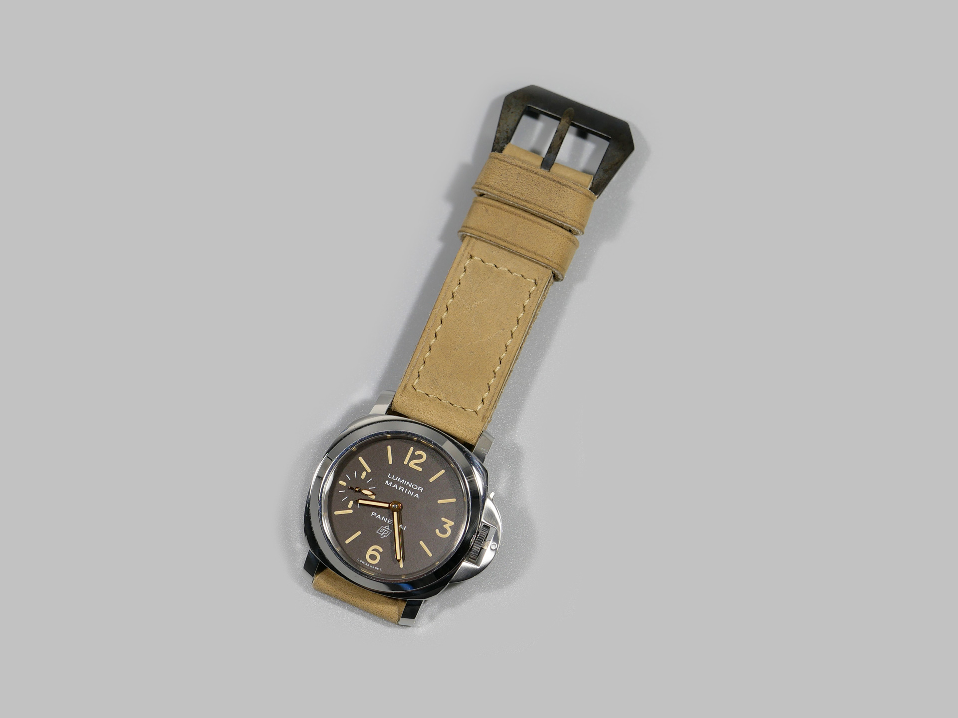 Panerai Luminor 44mm Handmade Leather Strap Tan Sonora Marcello IMAGE