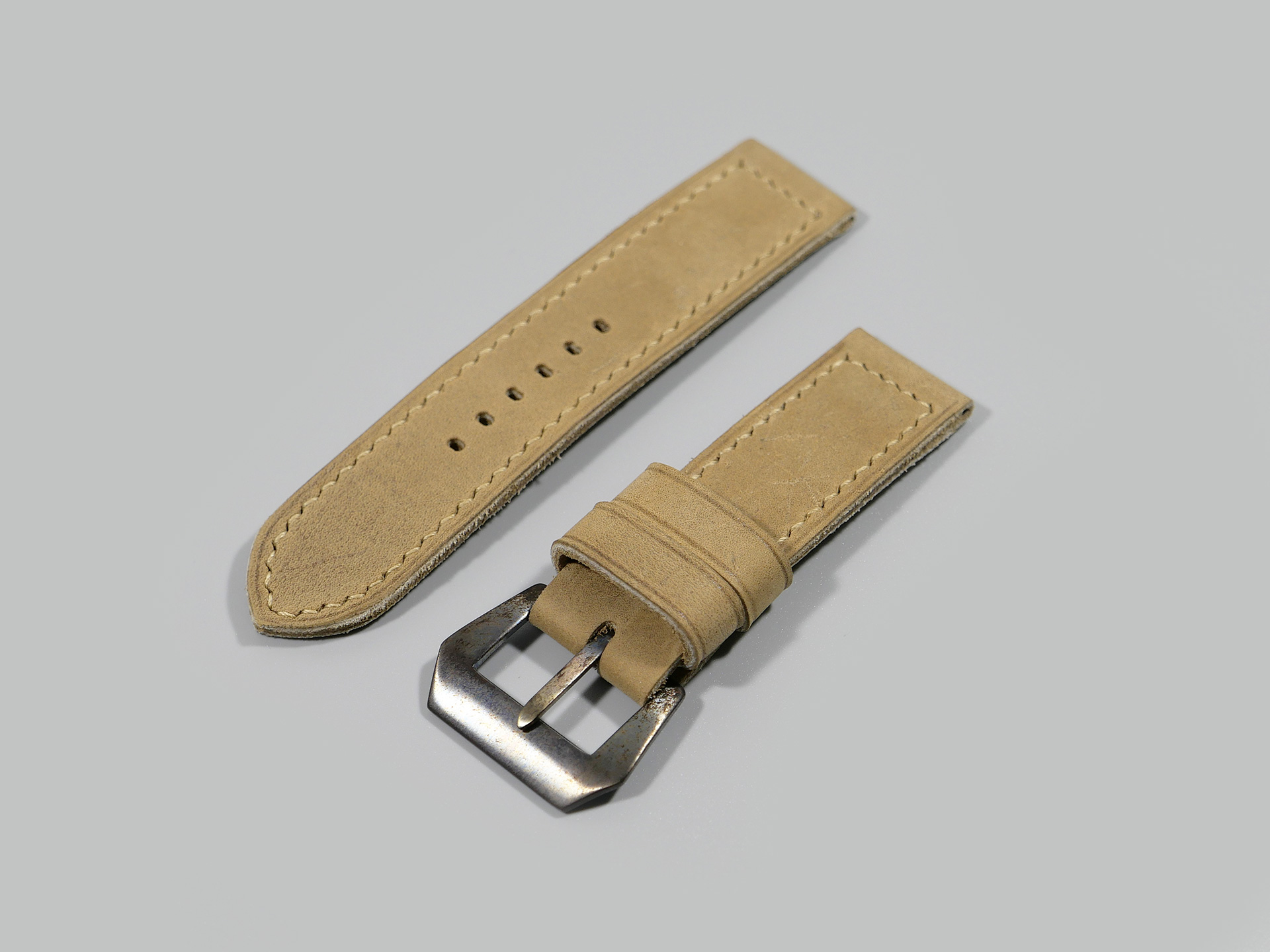 Panerai Luminor 44mm Handmade Leather Strap Tan Sonora Marcello IMAGE