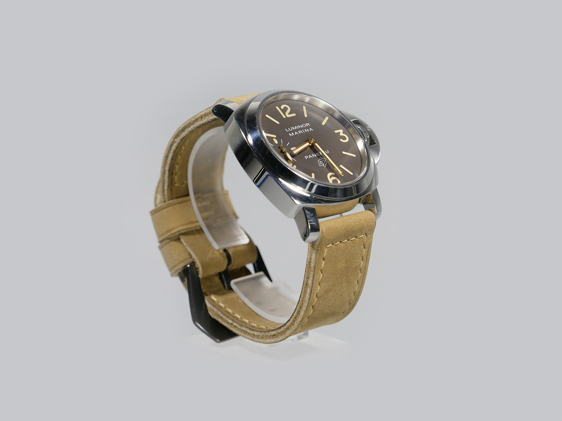 Panerai Luminor 44mm Handmade Leather Strap Tan Sonora Marcello IMAGE