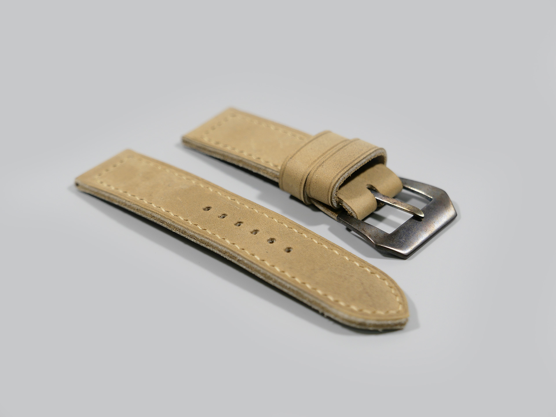 Panerai Luminor 44mm Handmade Leather Strap Tan Sonora Marcello IMAGE