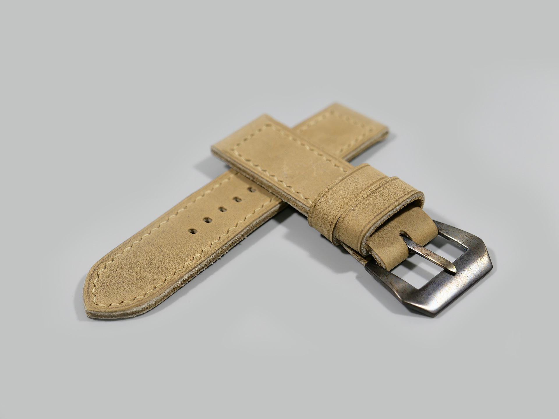 Panerai Luminor 44mm Handmade Leather Strap Tan Sonora Marcello IMAGE