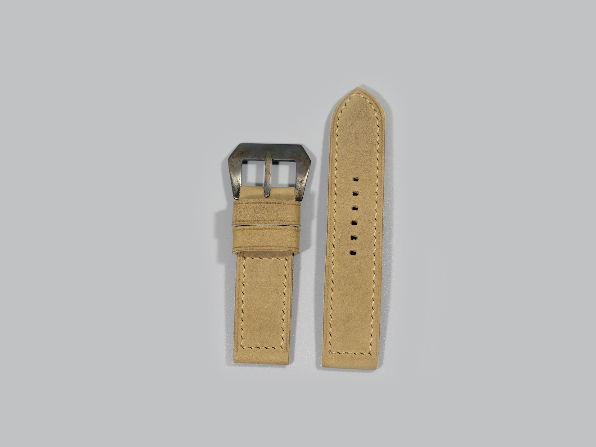 Panerai Luminor 44mm Handmade Leather Strap Tan Sonora Marcello IMAGE