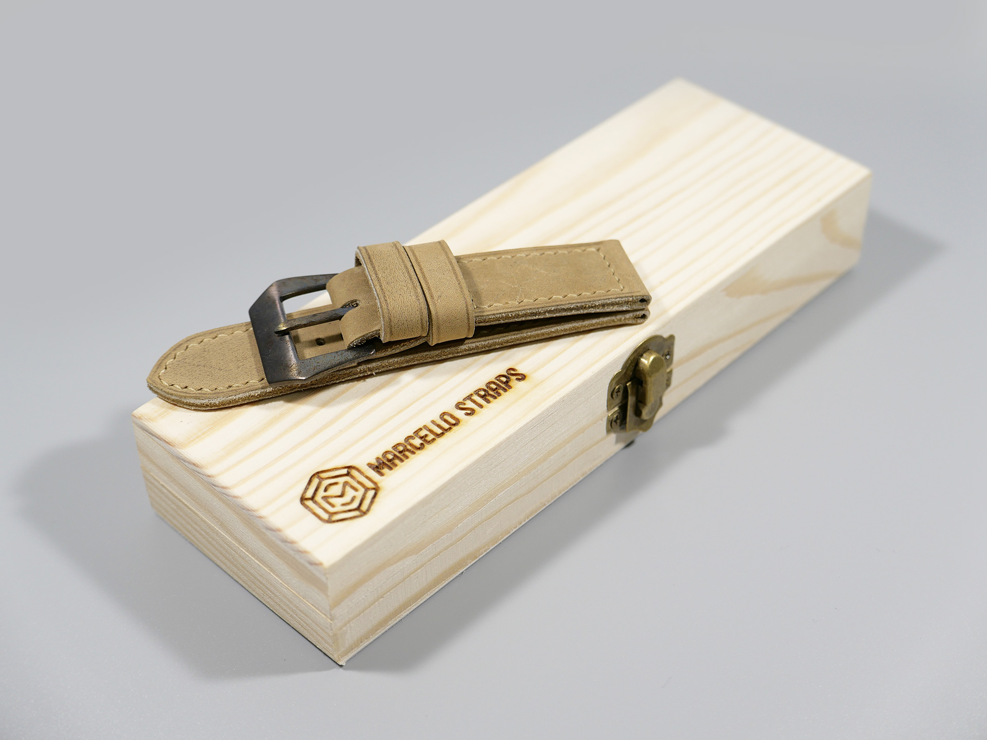 Panerai Luminor 44mm Handmade Leather Strap Tan Sonora Marcello IMAGE