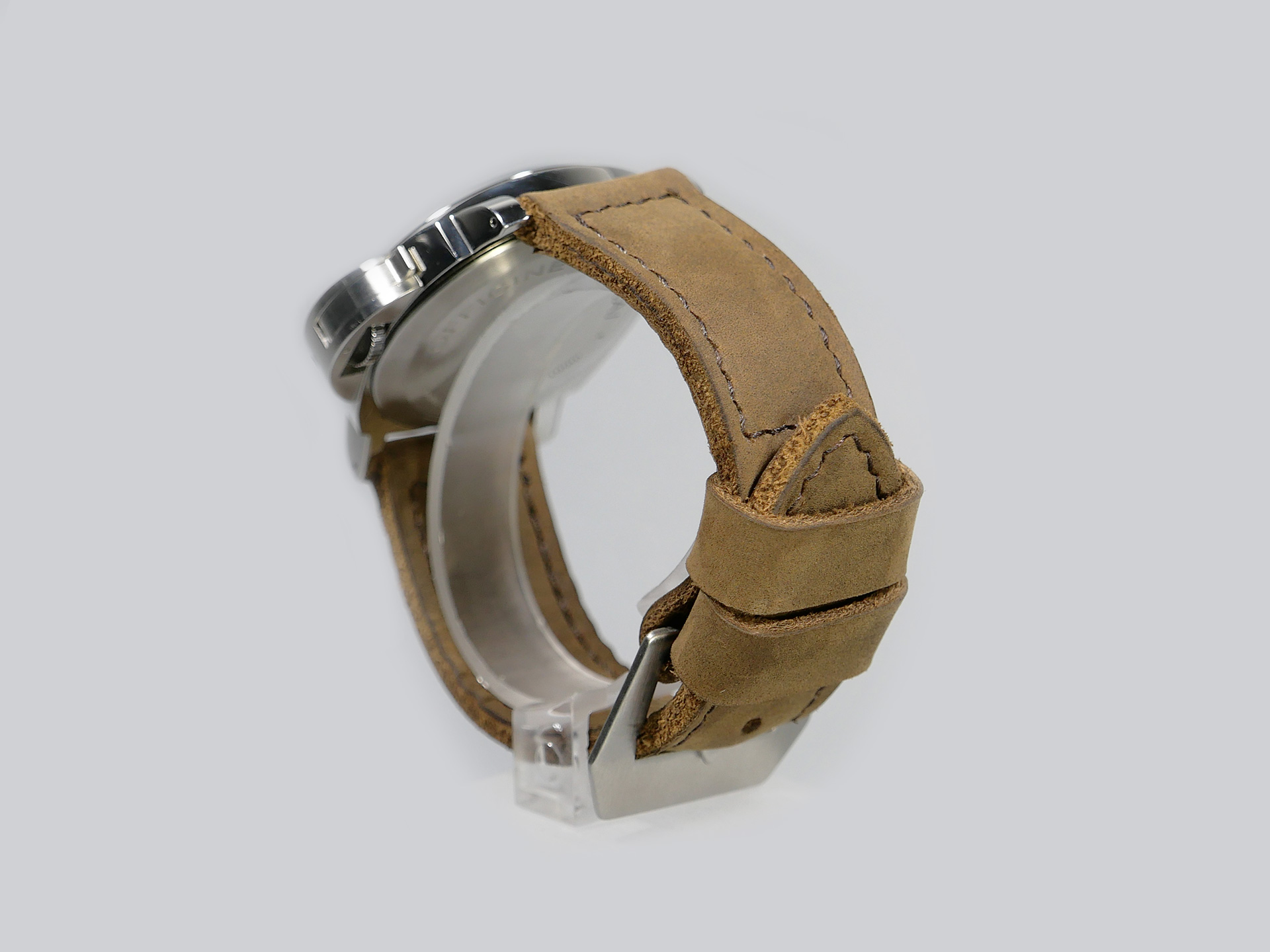 Panerai Luminor 44mm Handmade Bespoke Strap Roman Coffee IMAGE