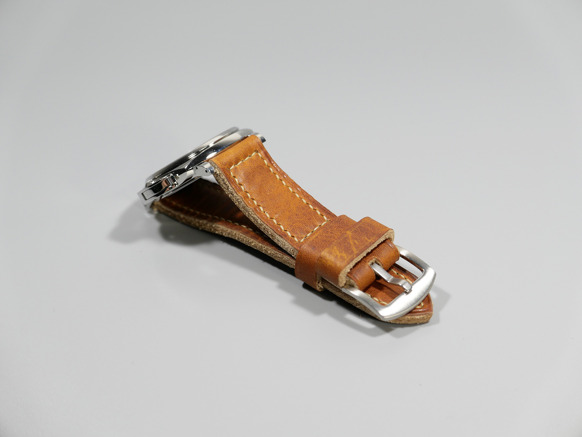 Panerai Luminor DUE 42mm Leather Strap Handmade by Marcello IMAGE
