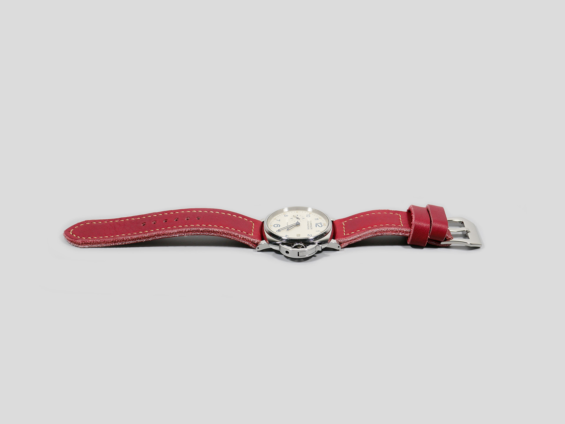 Luminor Due 42mm Crimson Red Strap Marcelllo IMAGE