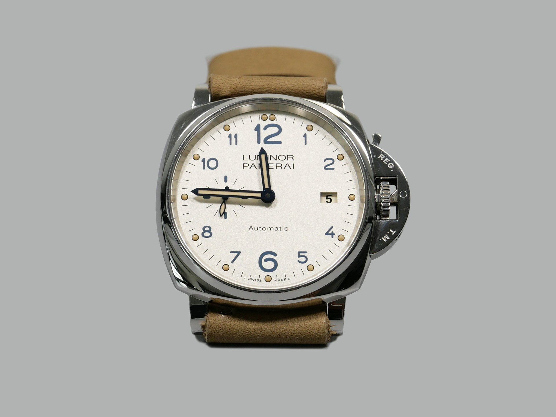 Beige Strap on Panerai 42mm Due PAM00906 IMAGE