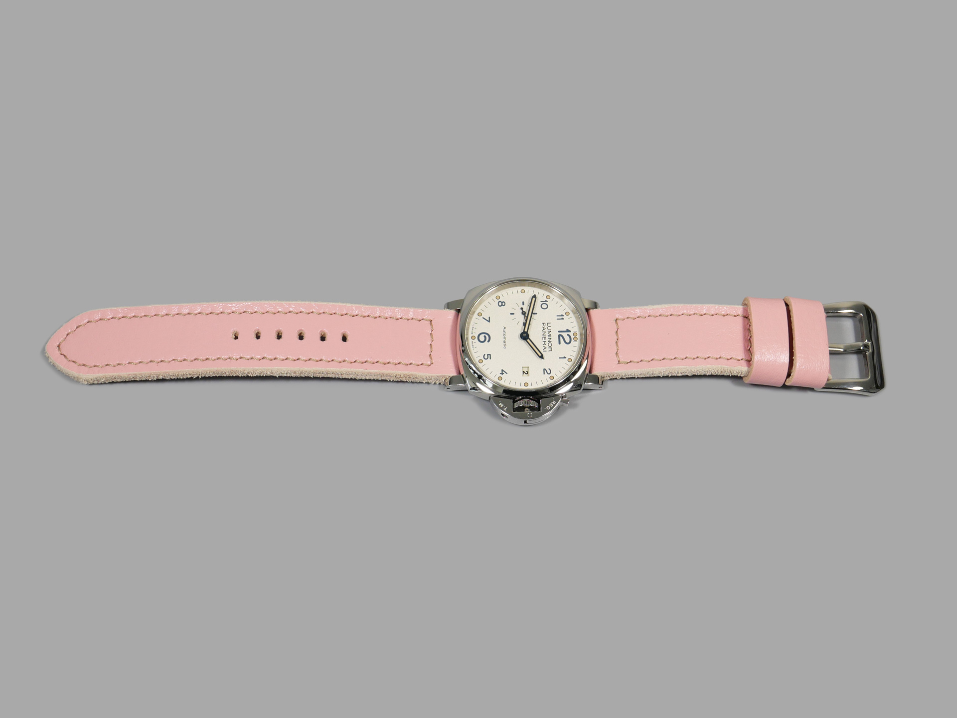 42mm Panerai watch with Pink Strap IMAGE