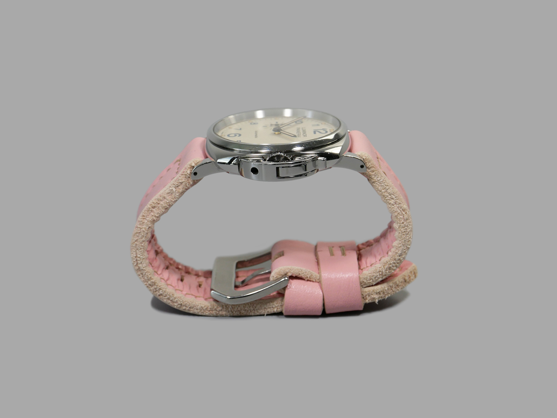 42mm Panerai Luminor with Pink Strap IMAGE