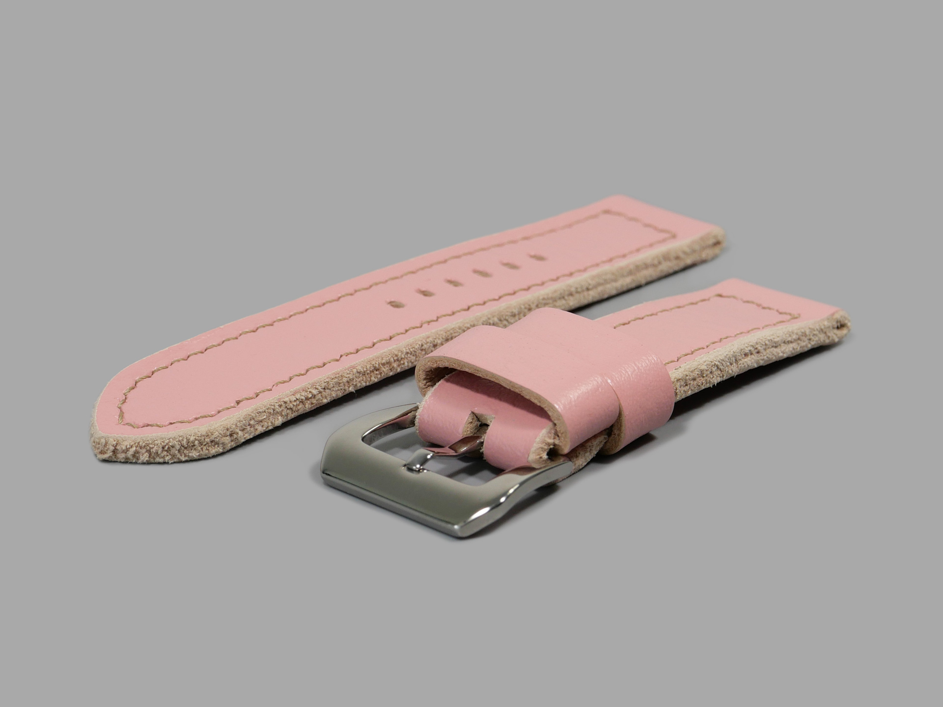 Pink Panerai Strap for Luminor Due 42mm IMAGE