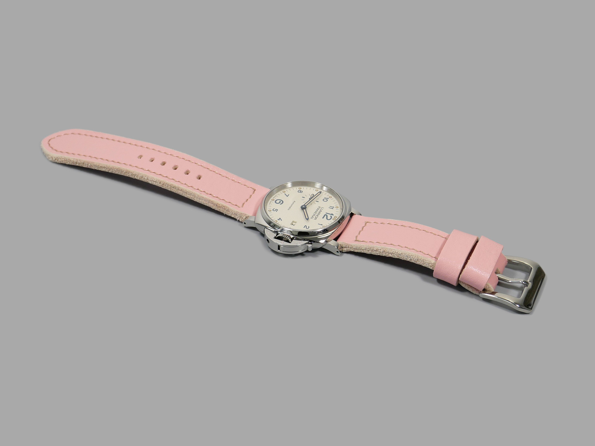 42mm Panerai watch with Pink Strap IMAGE