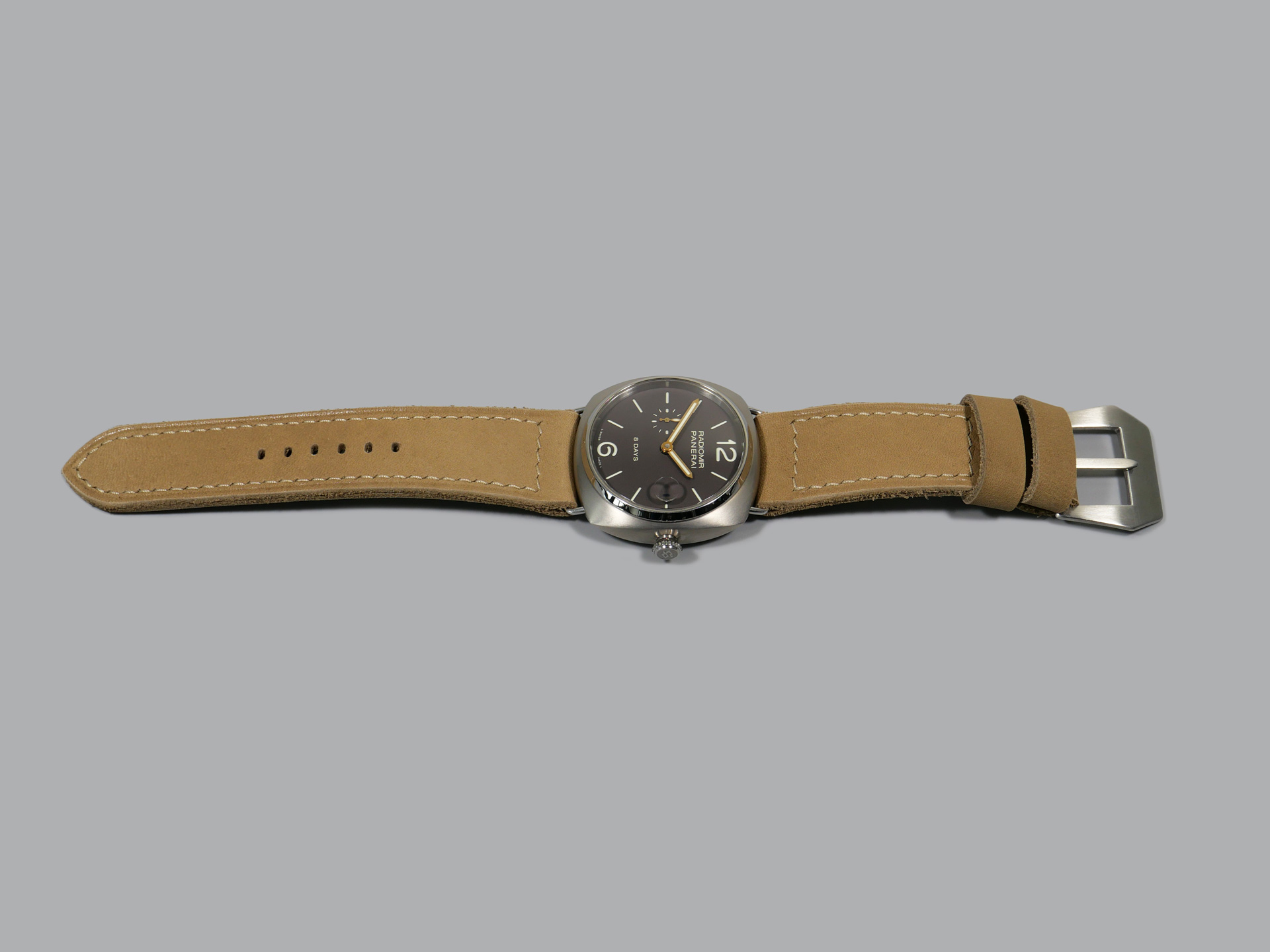 Beige Leather strap for Radiomir on PAM00346 IMAGE