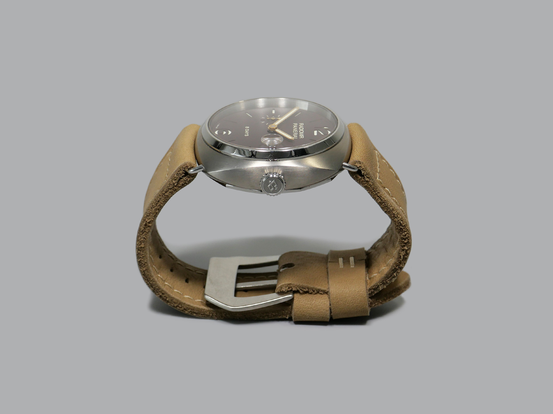 Beige Leather strap for Radiomir on PAM00346 IMAGE