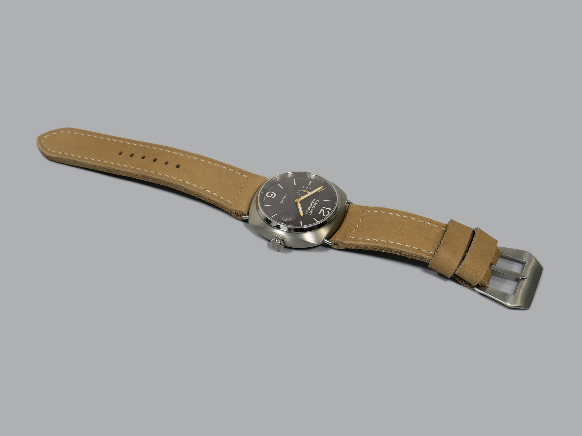 Beige Leather strap for Radiomir on PAM00346 IMAGE