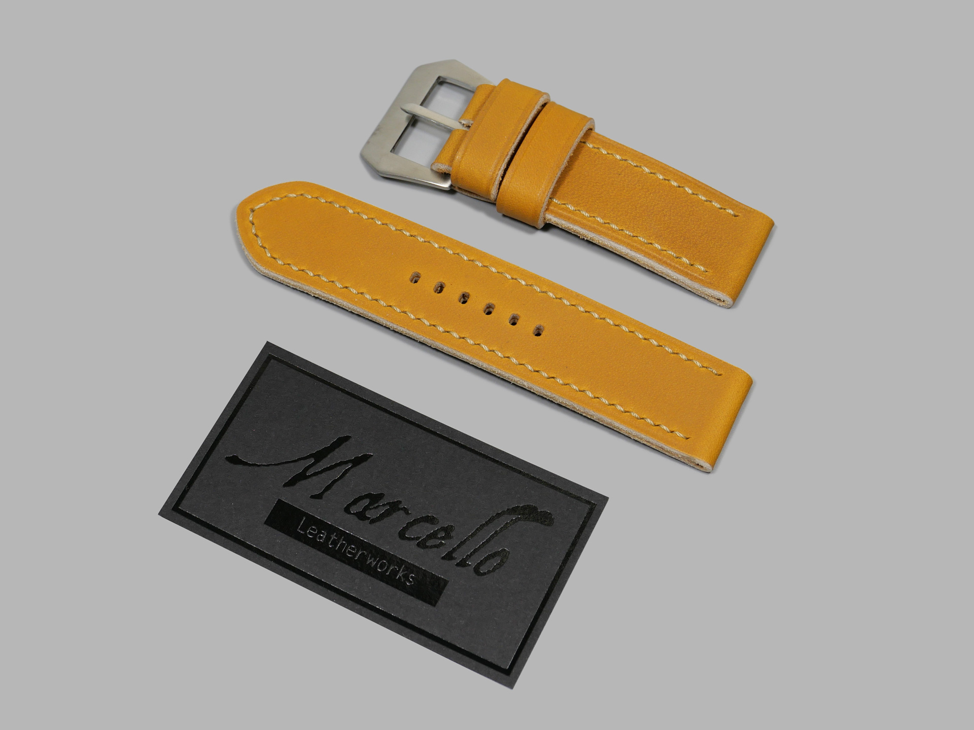 Handmade tan Panerai Strap IMAGE