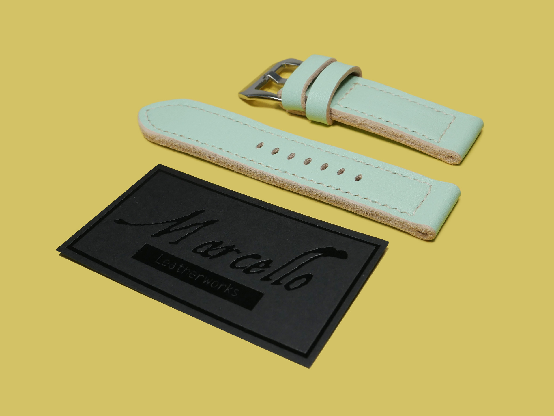 Mint Green Panerai Luminor Due 42mm Strap IMAGE