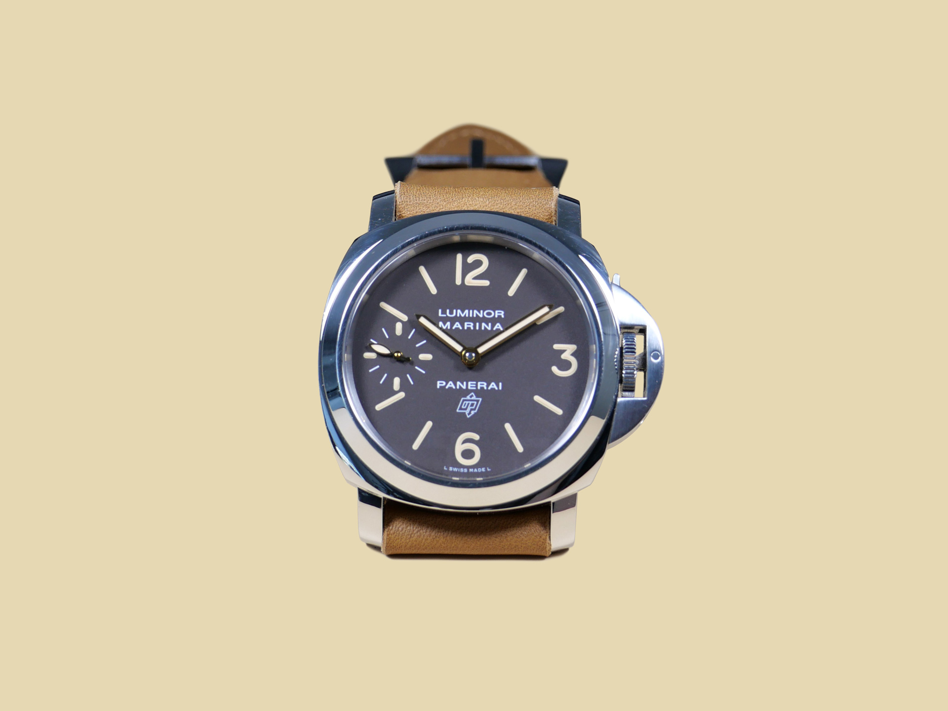 Panerai 44mm with pre-V style Custom brown strap IMAGE