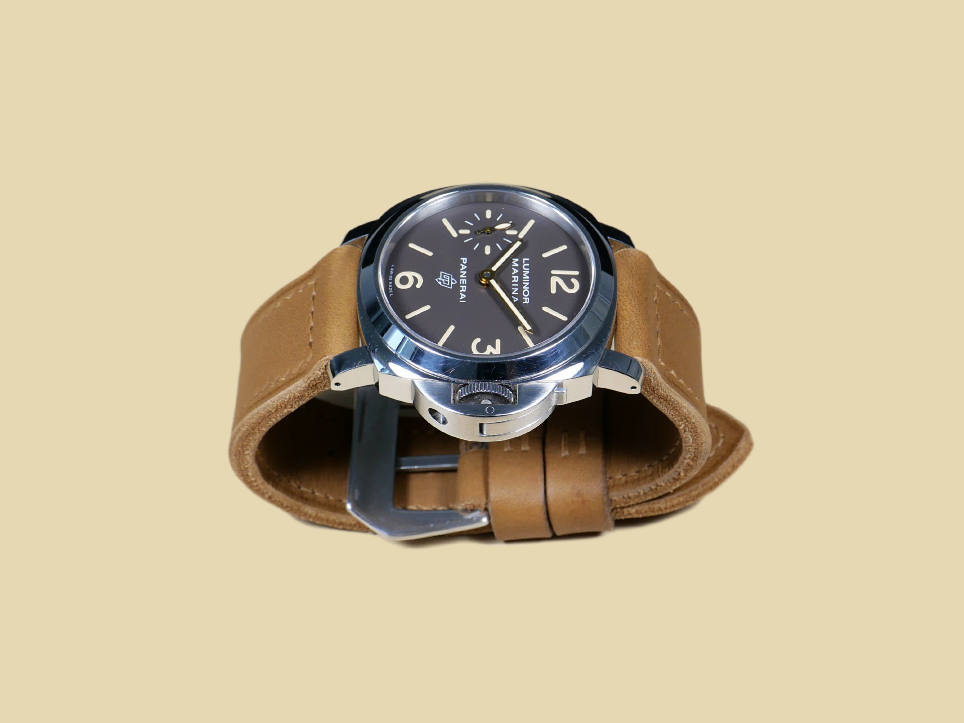 Buy Panerai 44mm with pre-V style brown strap IMAGE