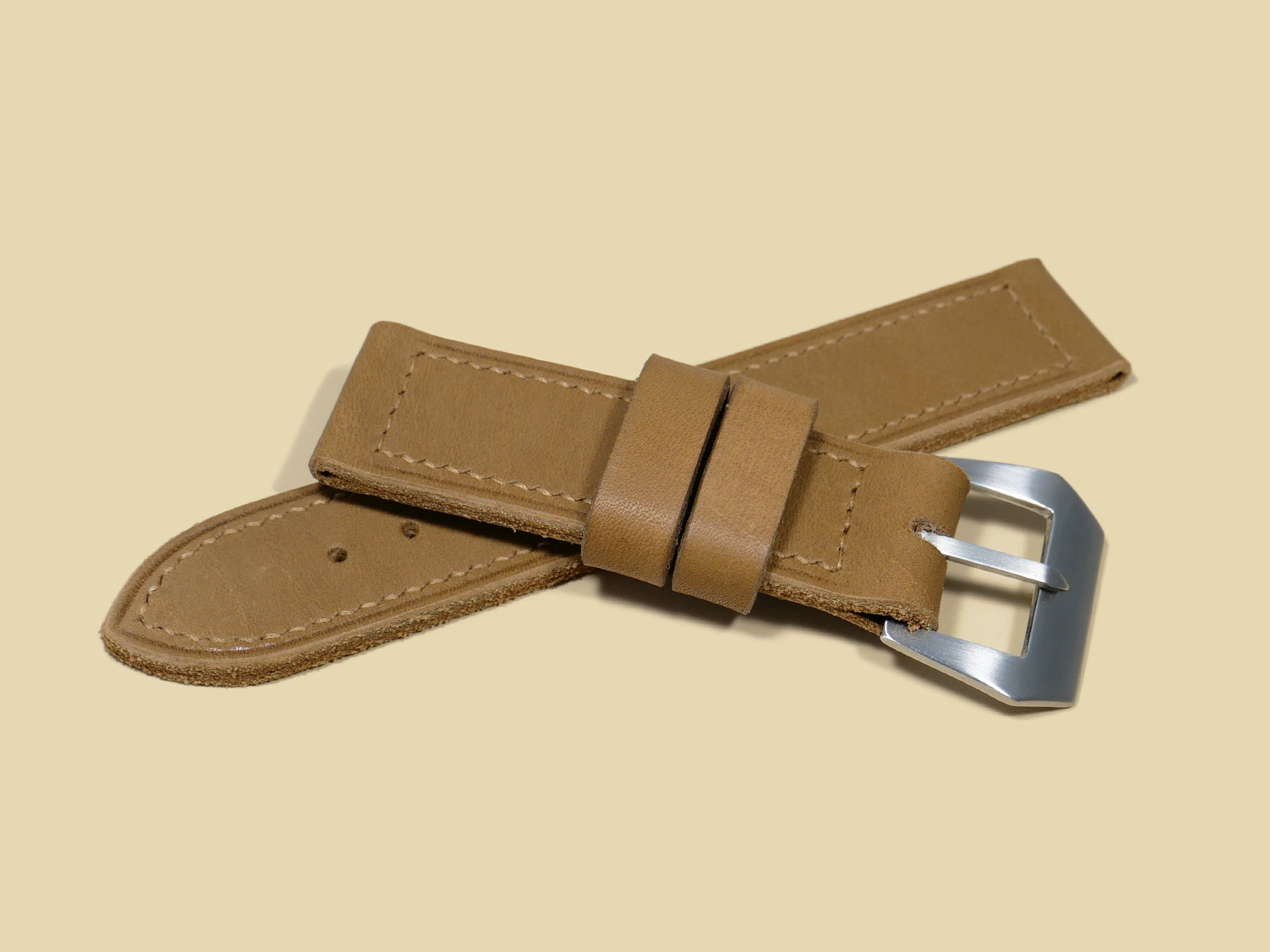 Brown pre-V homage Panerai 44mm Strap IMAGE