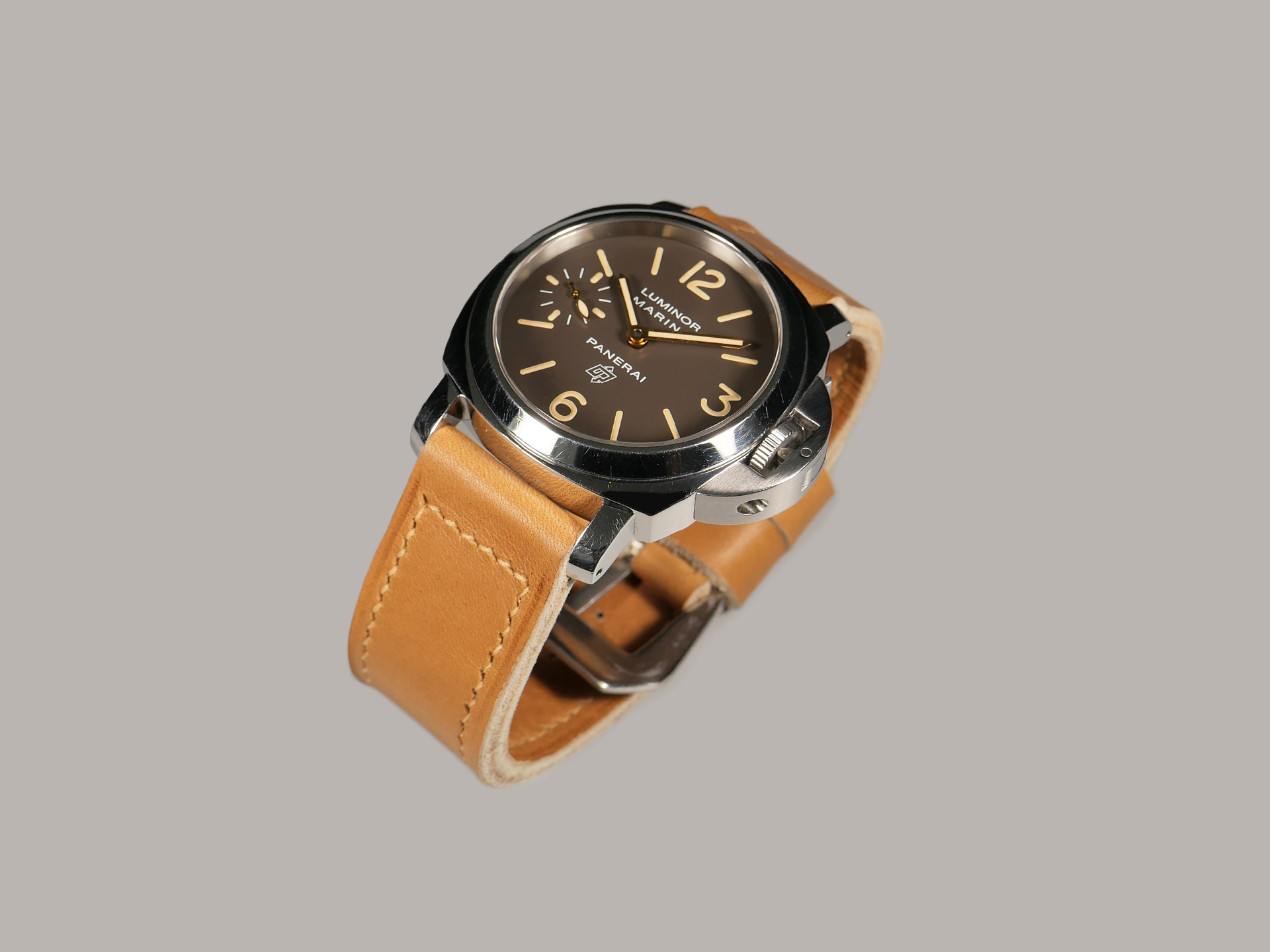 24mm Tan Pre-V Style Strap for 44mm Panerai IMAGE