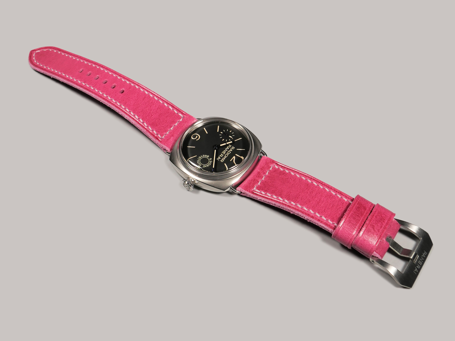 Pink Panerai Radiomir Strap on PAM992 IMAGE