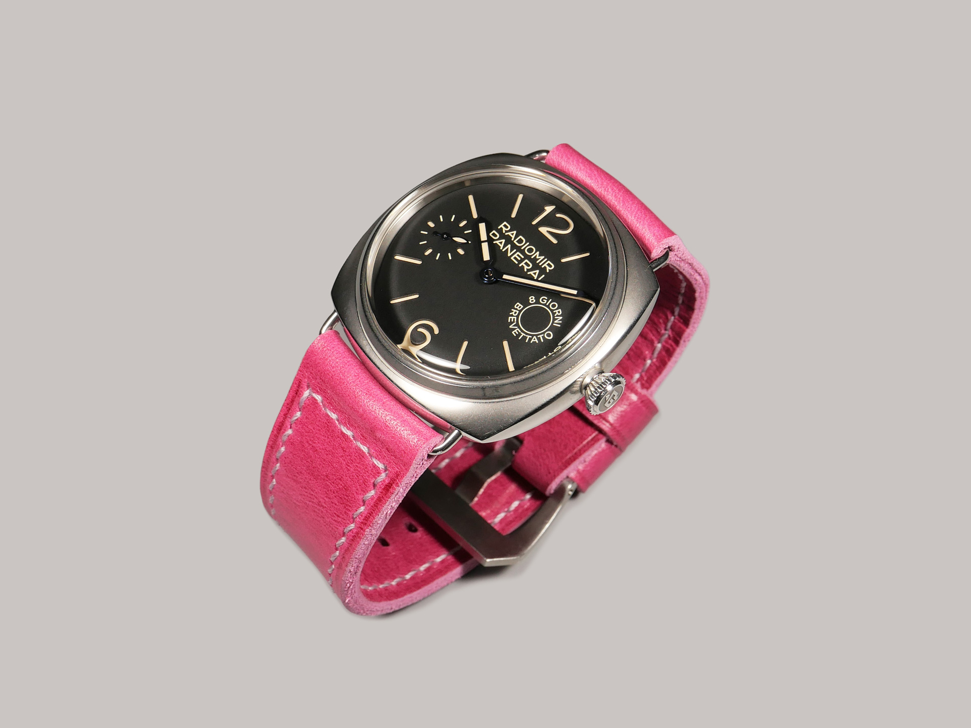 Pink Panerai Radiomir Strap on PAM992 IMAGE