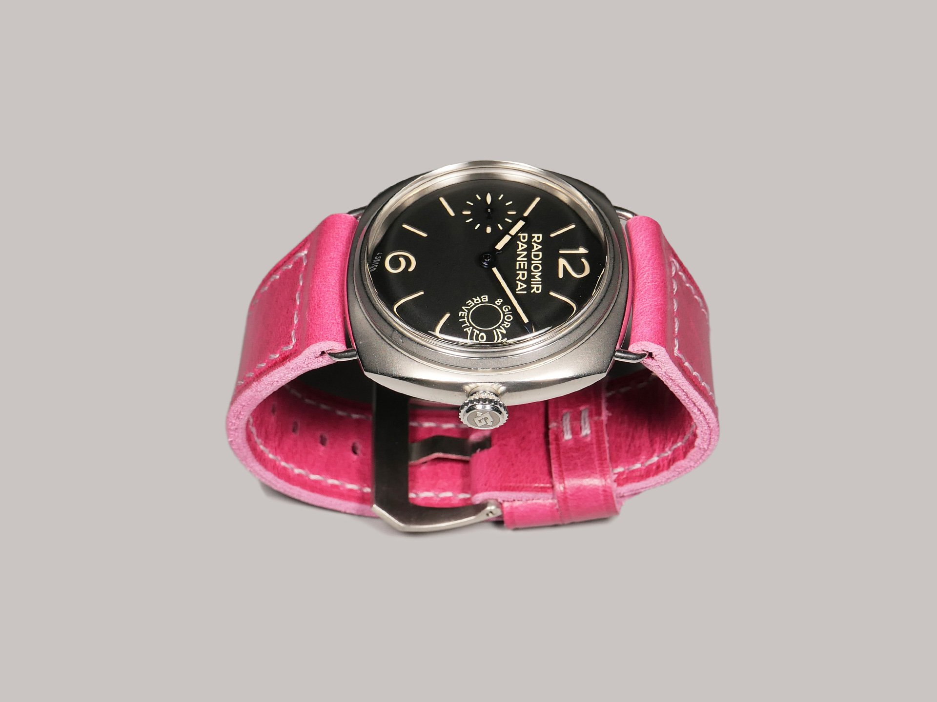 Pink Panerai Radiomir Strap on PAM992 IMAGE