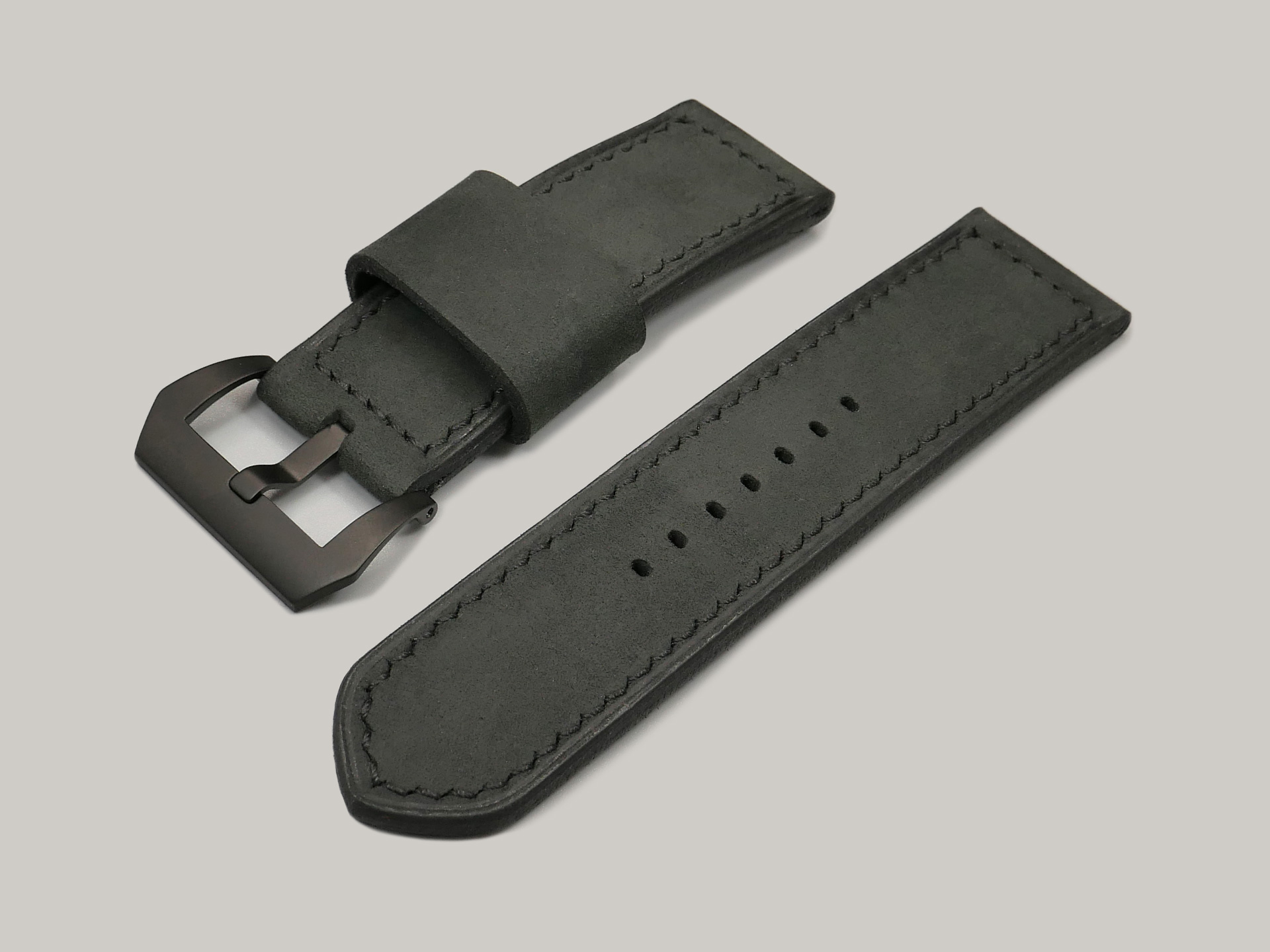 Aftermarket Matte Black Panerai Strap PVD Buckle IMAGE