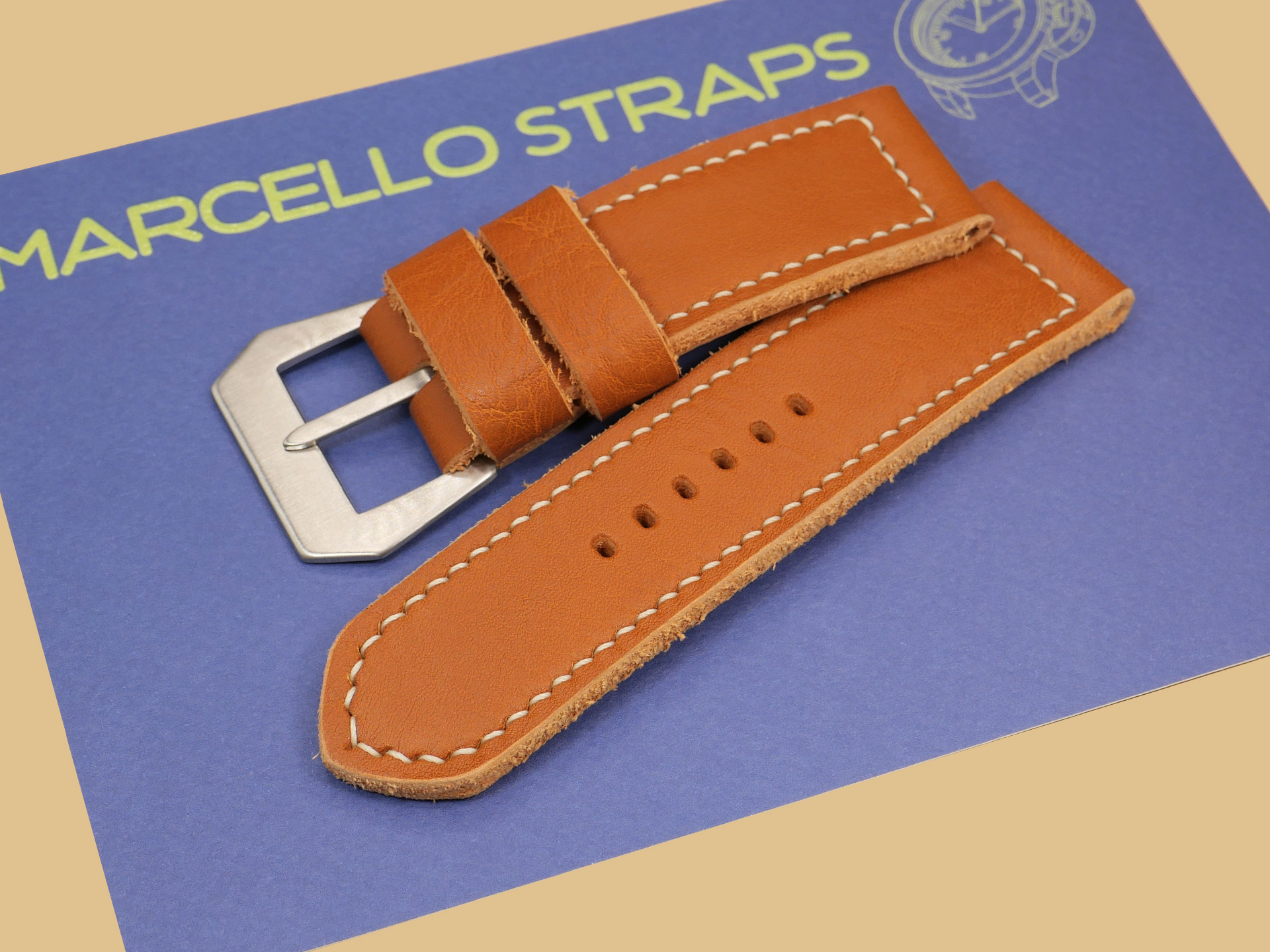 Large Classic Tan Panerai Strap IMAGE