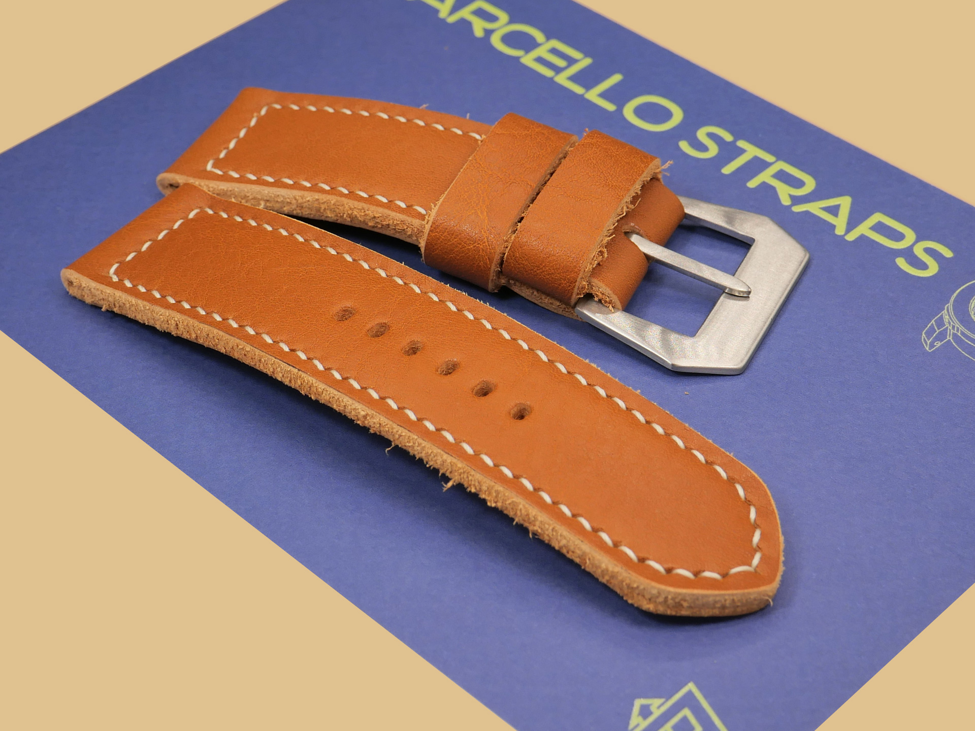 Bespoke Classic Tan Panerai Strap IMAGE
