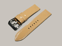 Glossy beige Panerai Luminor DUE strap with sleek style IMAGE