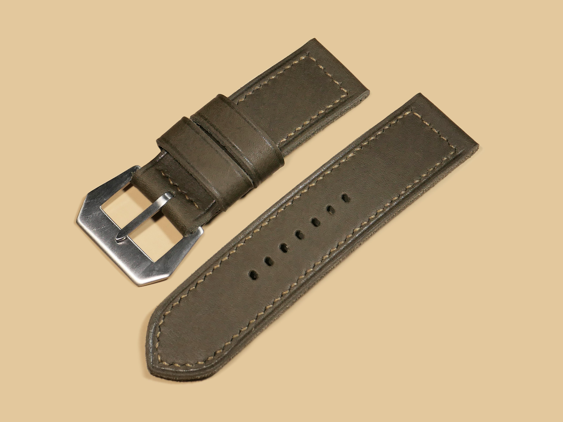 Green Panerai Strap on Luxury Watch IMAGE