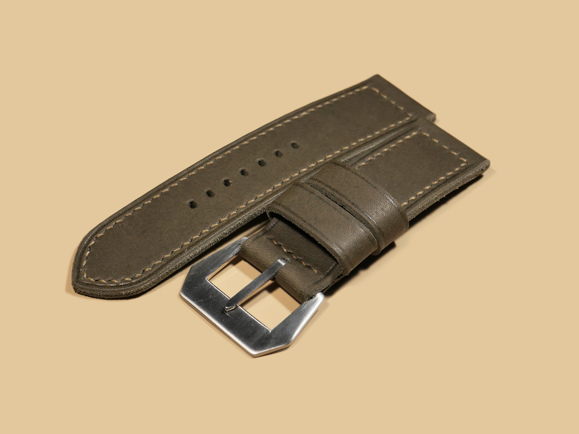 Green Panerai Strap on Luxury Watch IMAGE