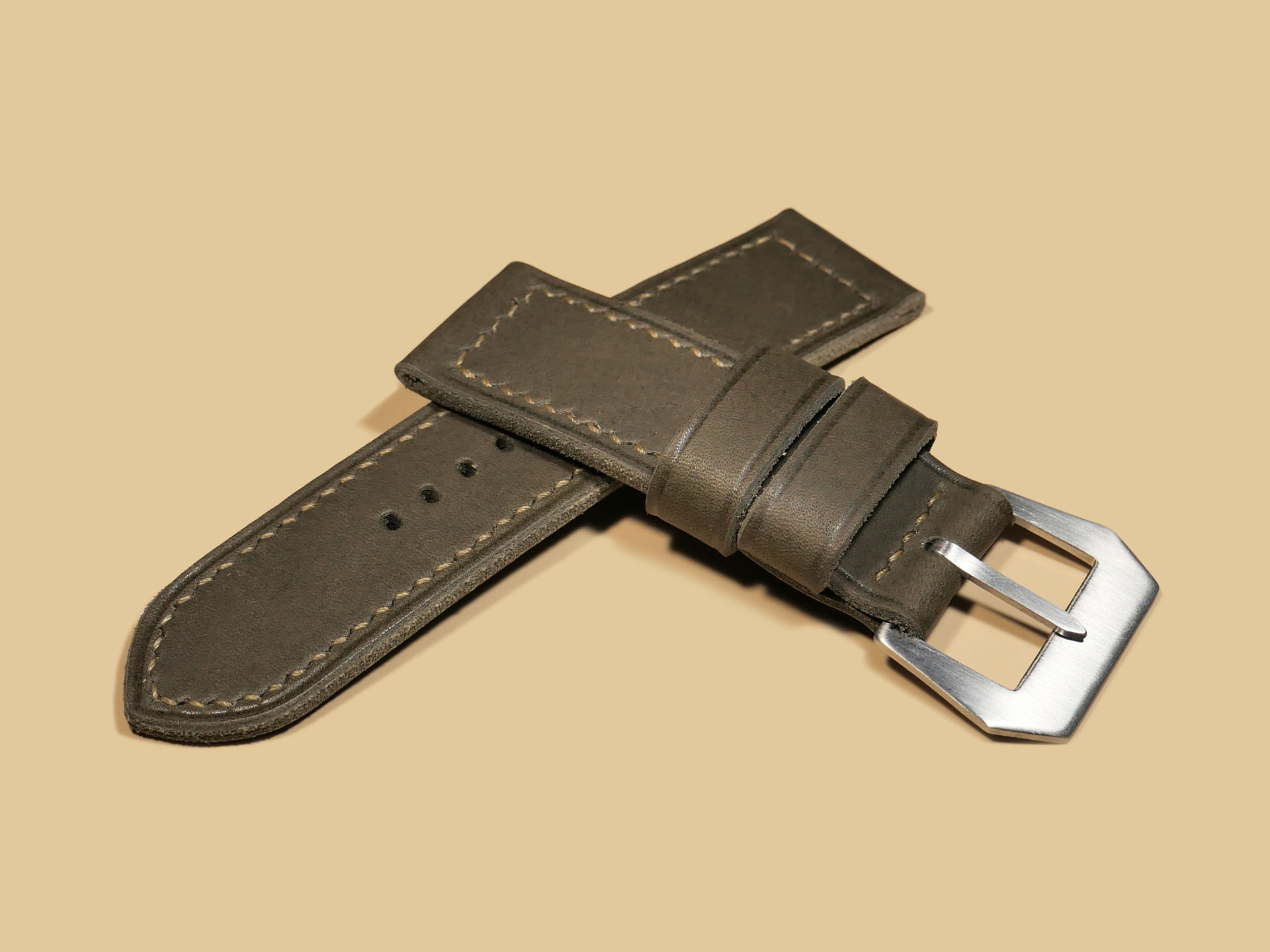 Green Panerai Strap on Luxury Watch IMAGE