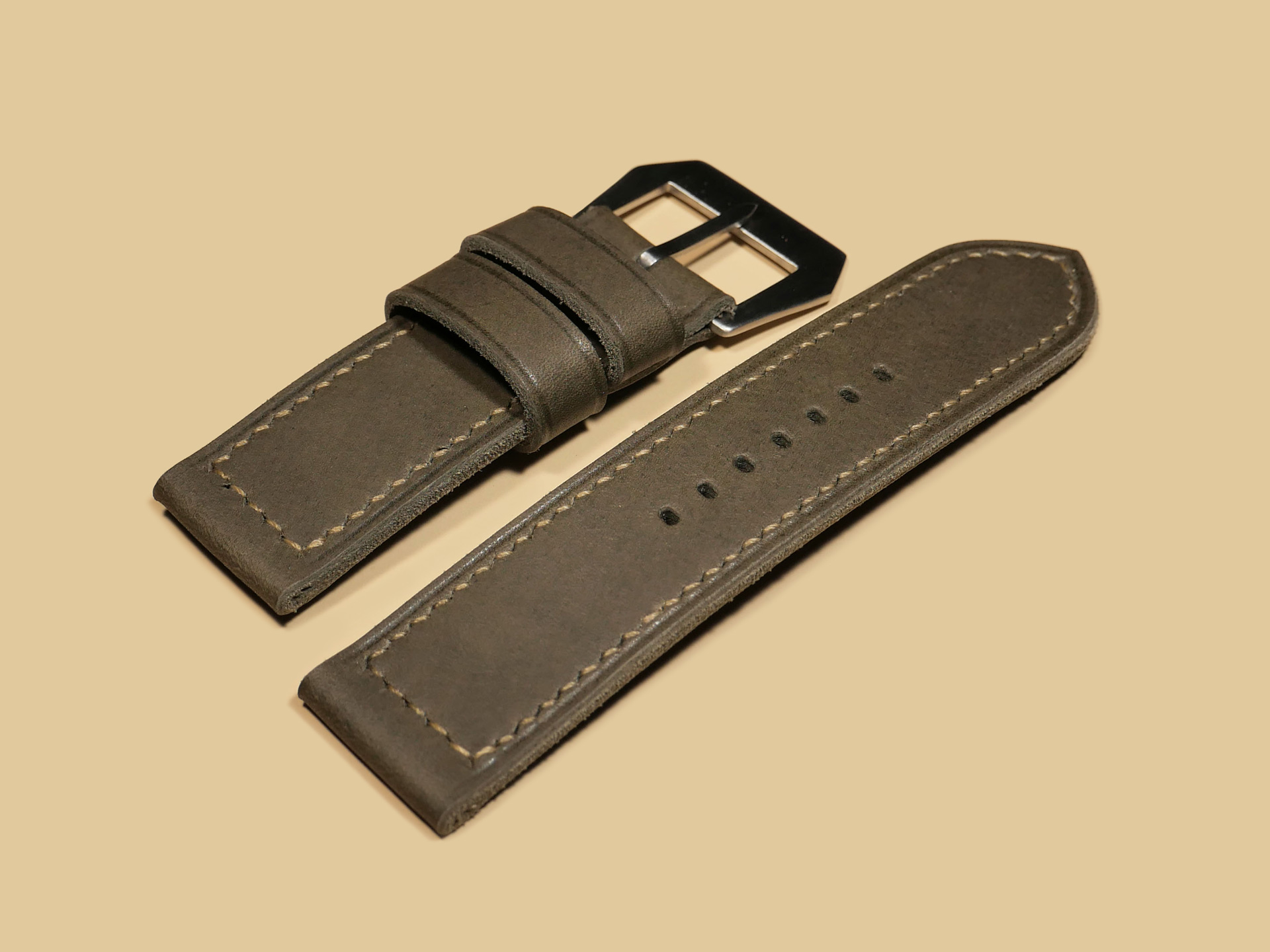 Green Panerai Strap on Luxury Watch IMAGE