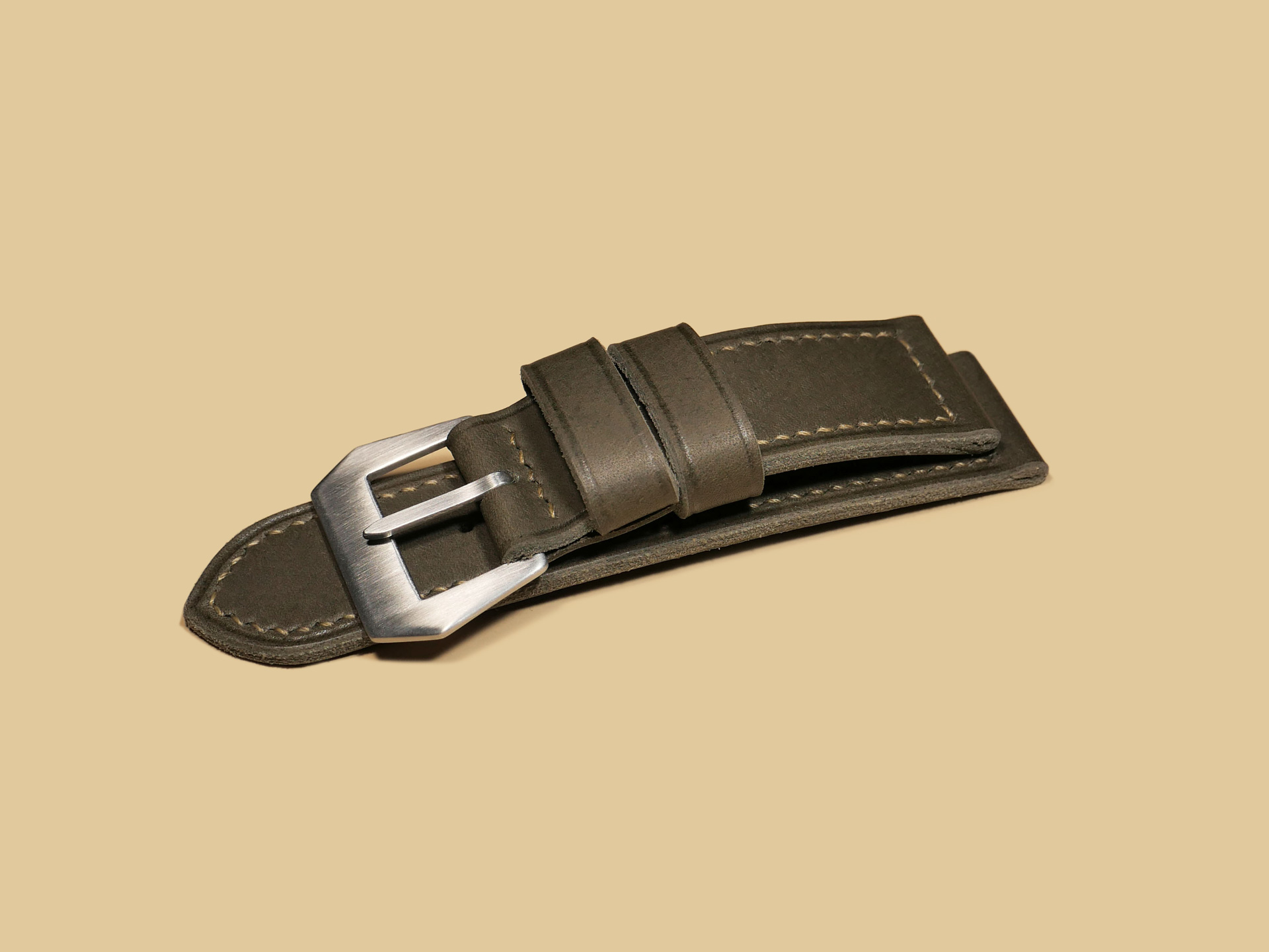 Green Panerai Strap on Luxury Watch IMAGE