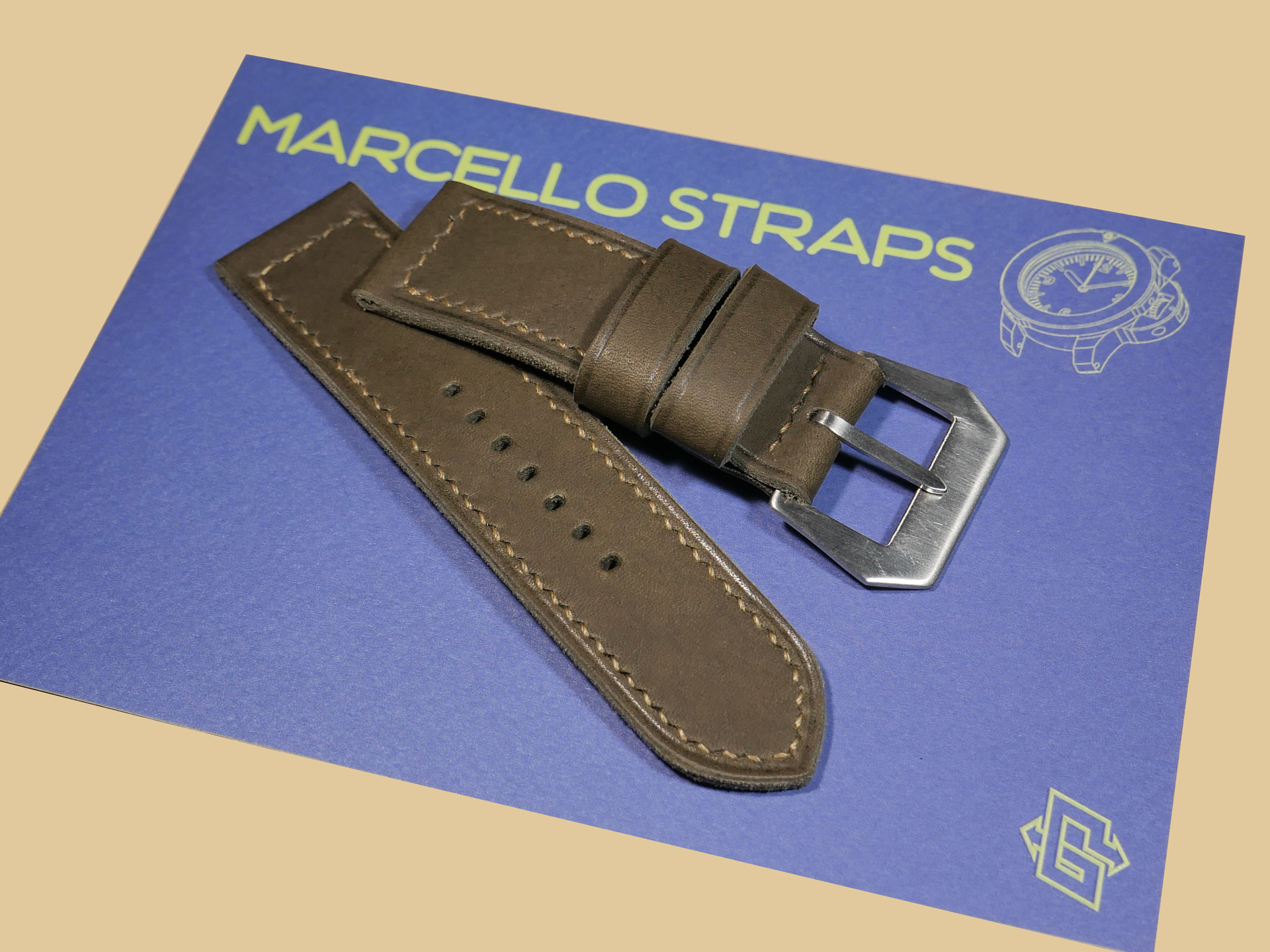 Panerai Watch with Green Strap IMAGE