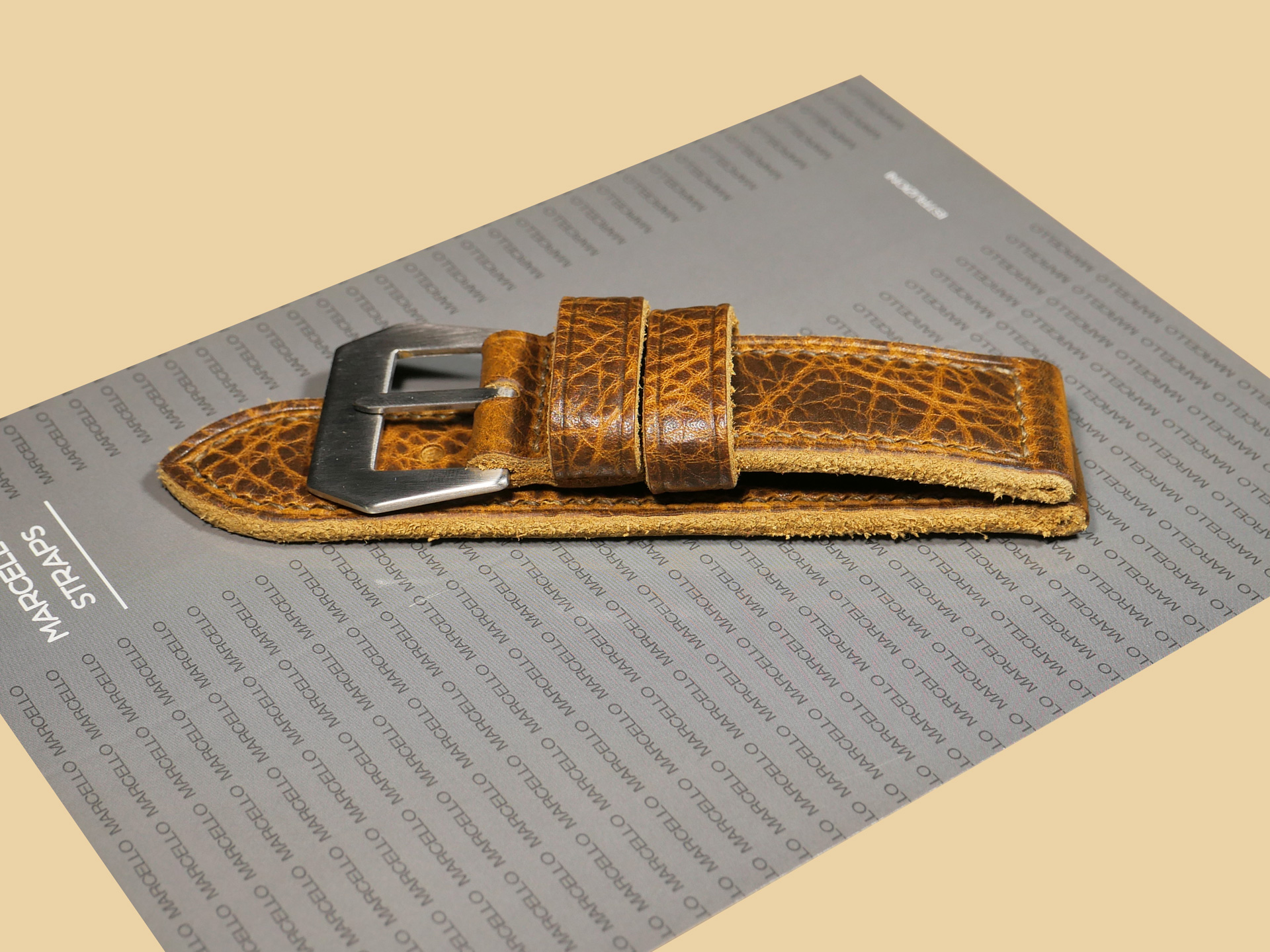 Artisanal Panerai strap in soft material IMAGE