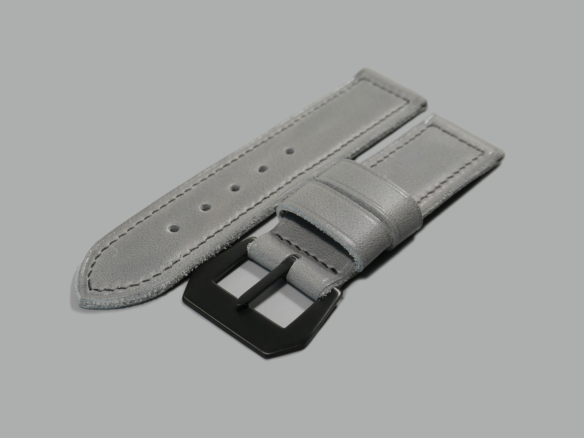 Grey Leather Watch Band for Panerai IMAGE